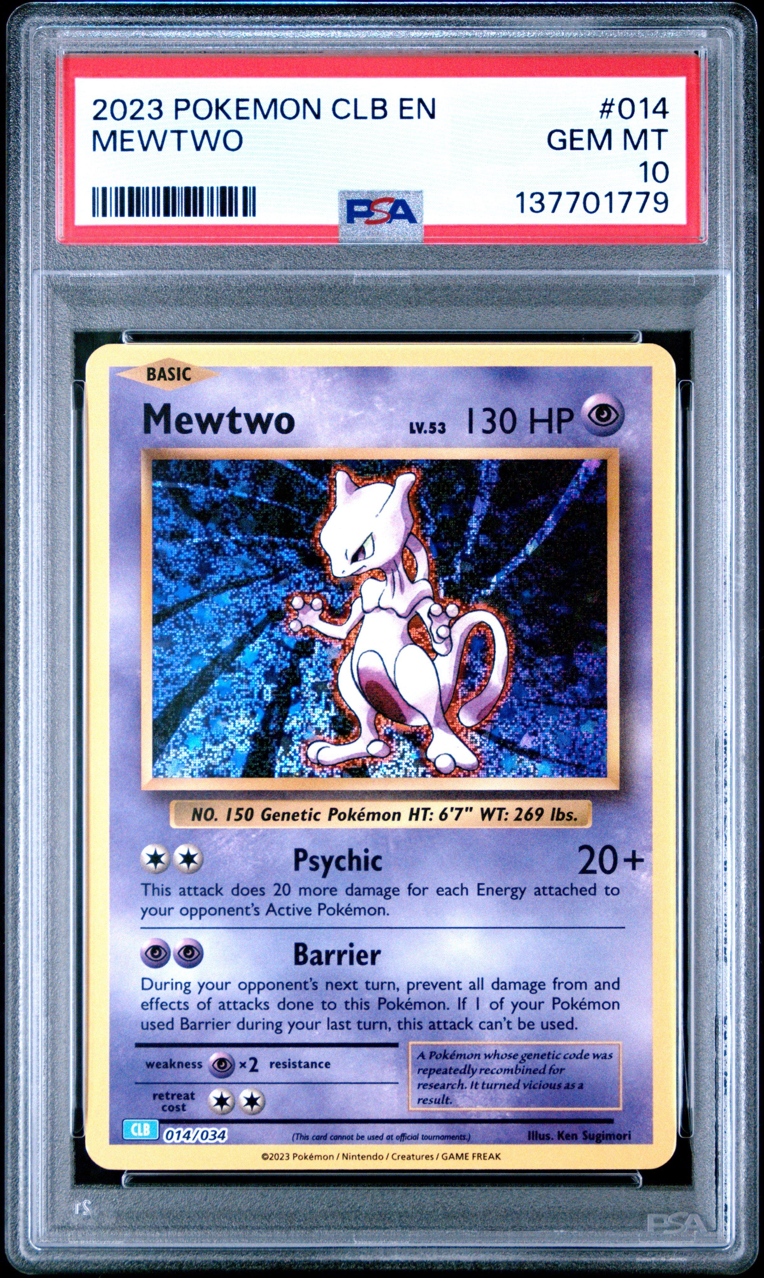 classic 2023 ポケモンカード ミュウツー #014 psa10 2023 Pokemon Clb-trading Card Game Classic Blastoise & Suicune Ex