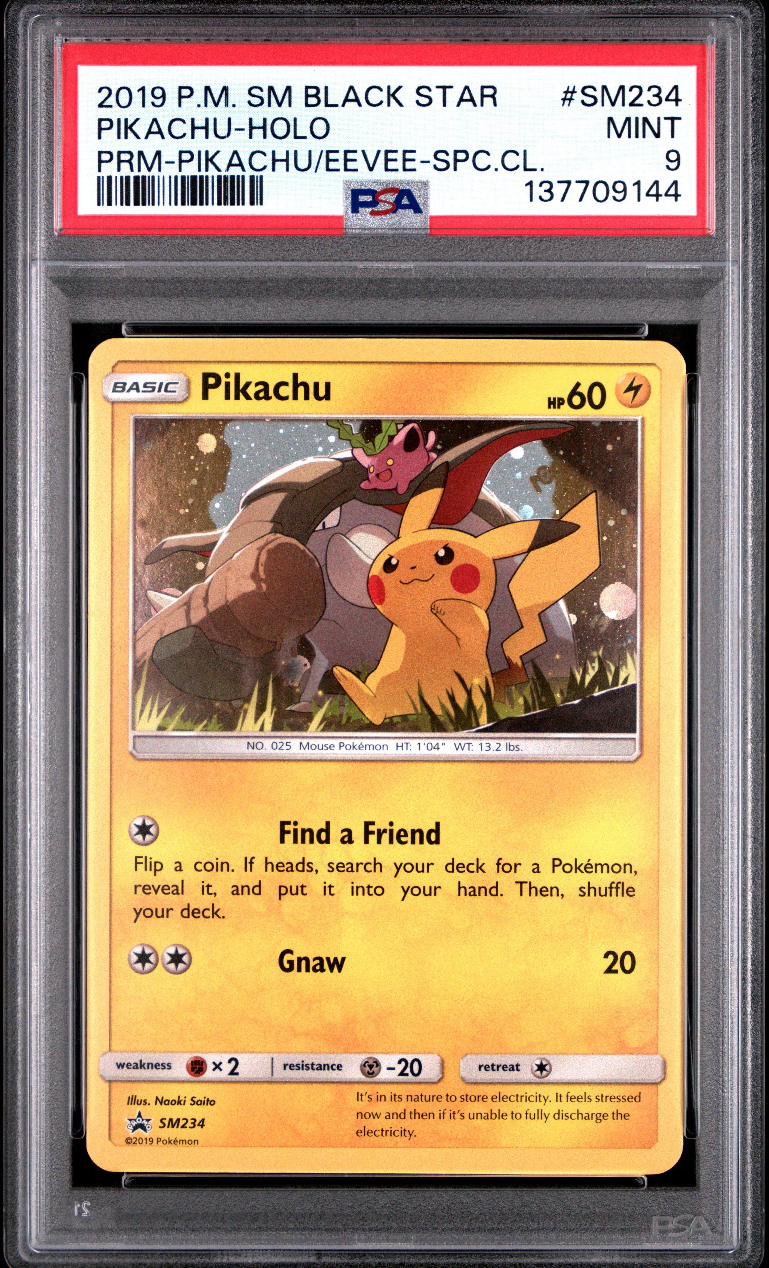 2019 Pokemon Sm Black Star Promo Sm234 Pikachu-holo Pikachu-gx