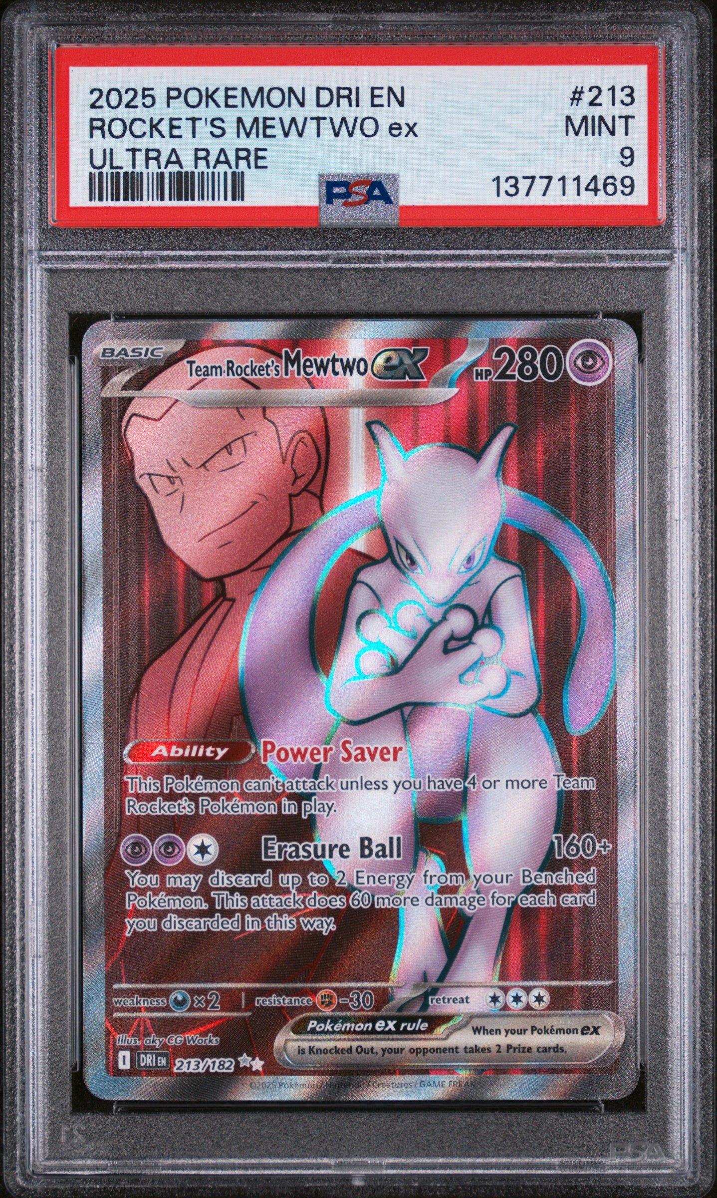 2025 Pokemon Dri En-destined Rivals 213 Team Rocket's Mewtwo Ex