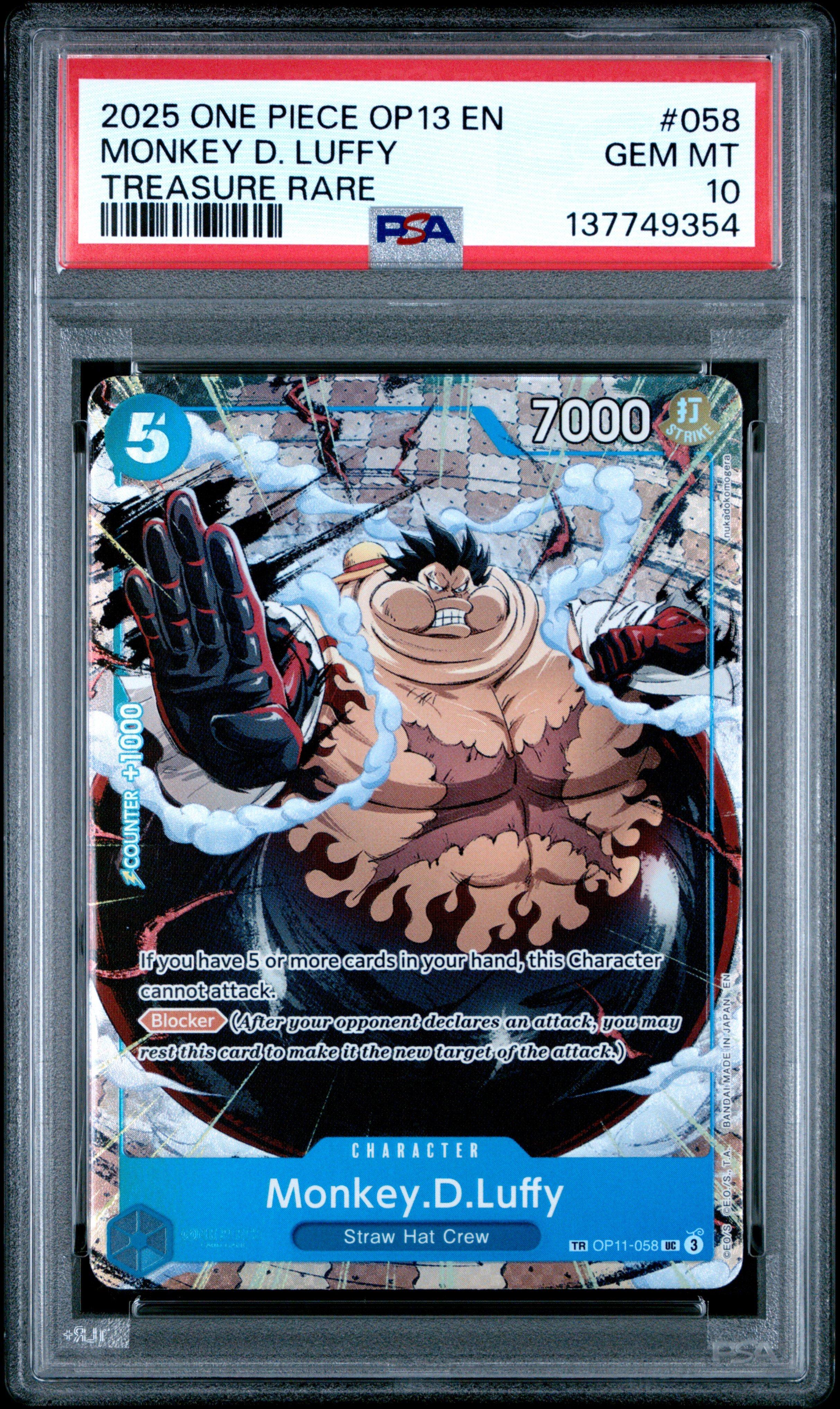 2025 One Piece Op13-carrying On His Will 058 Monkey D. Luffy