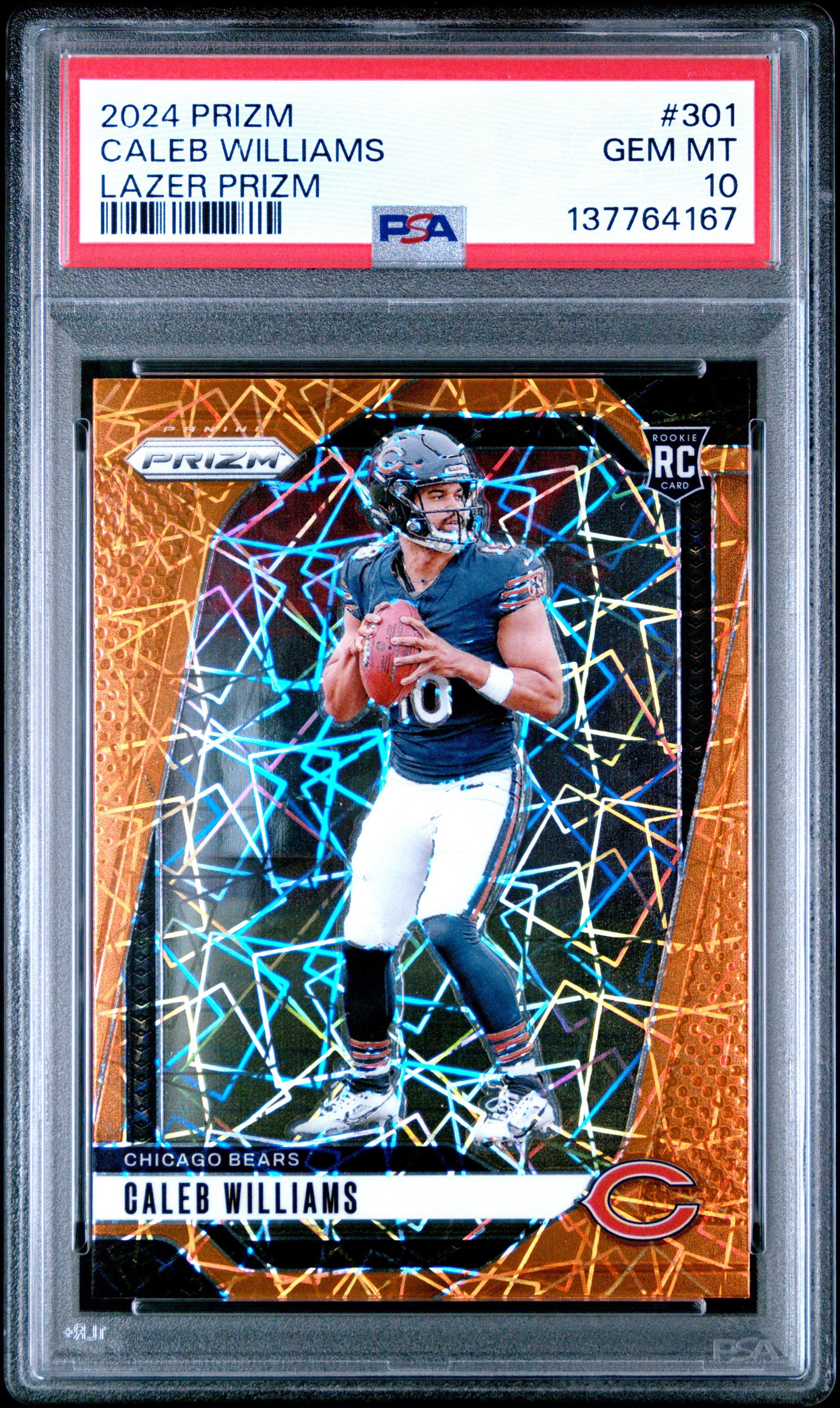2024 Panini Prizm 301 Caleb Williams Lazer Prizm PSA 10 Graded