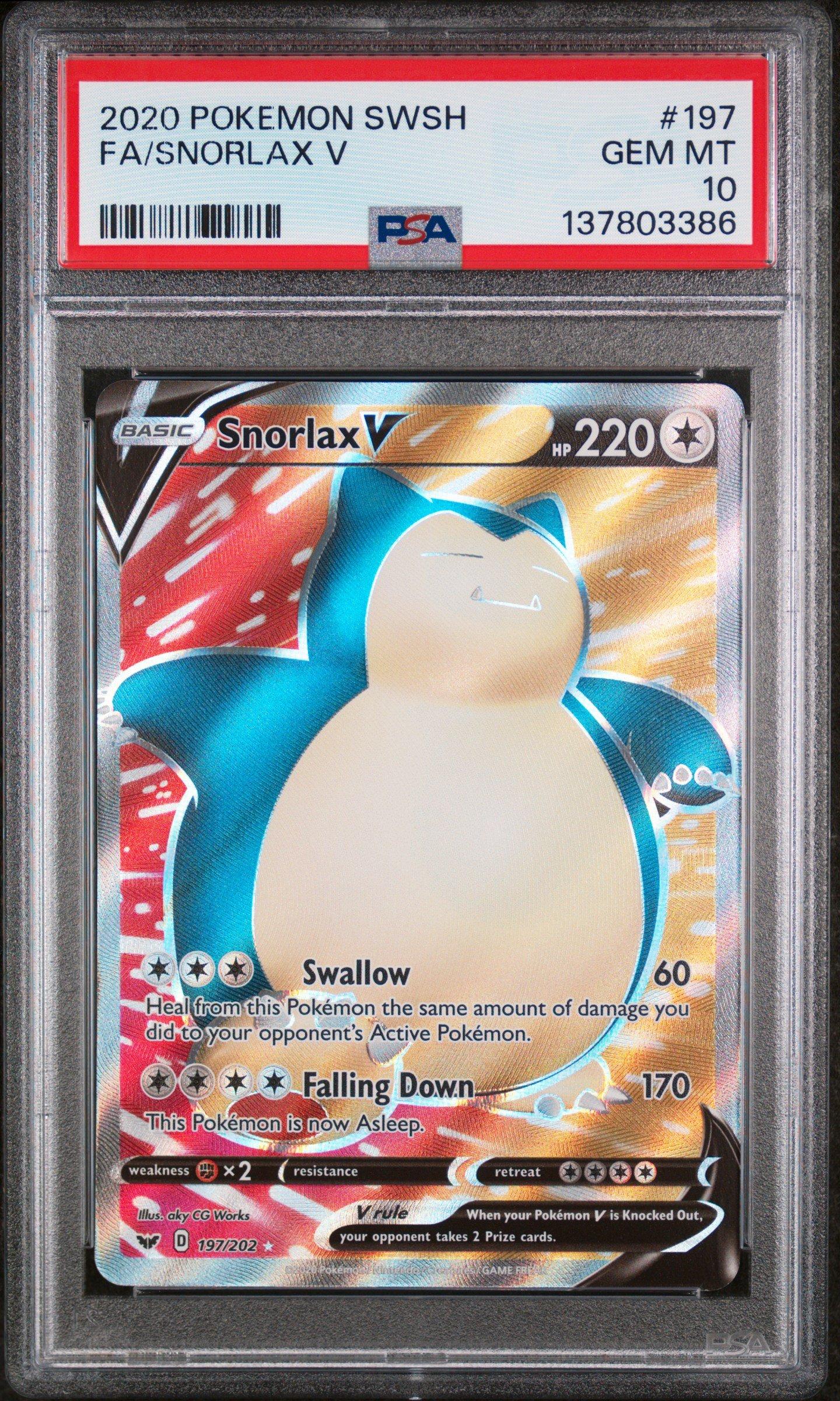 2020 Pokemon Sword & Shield 197 Full Art/snorlax V PSA 10 | GameStop