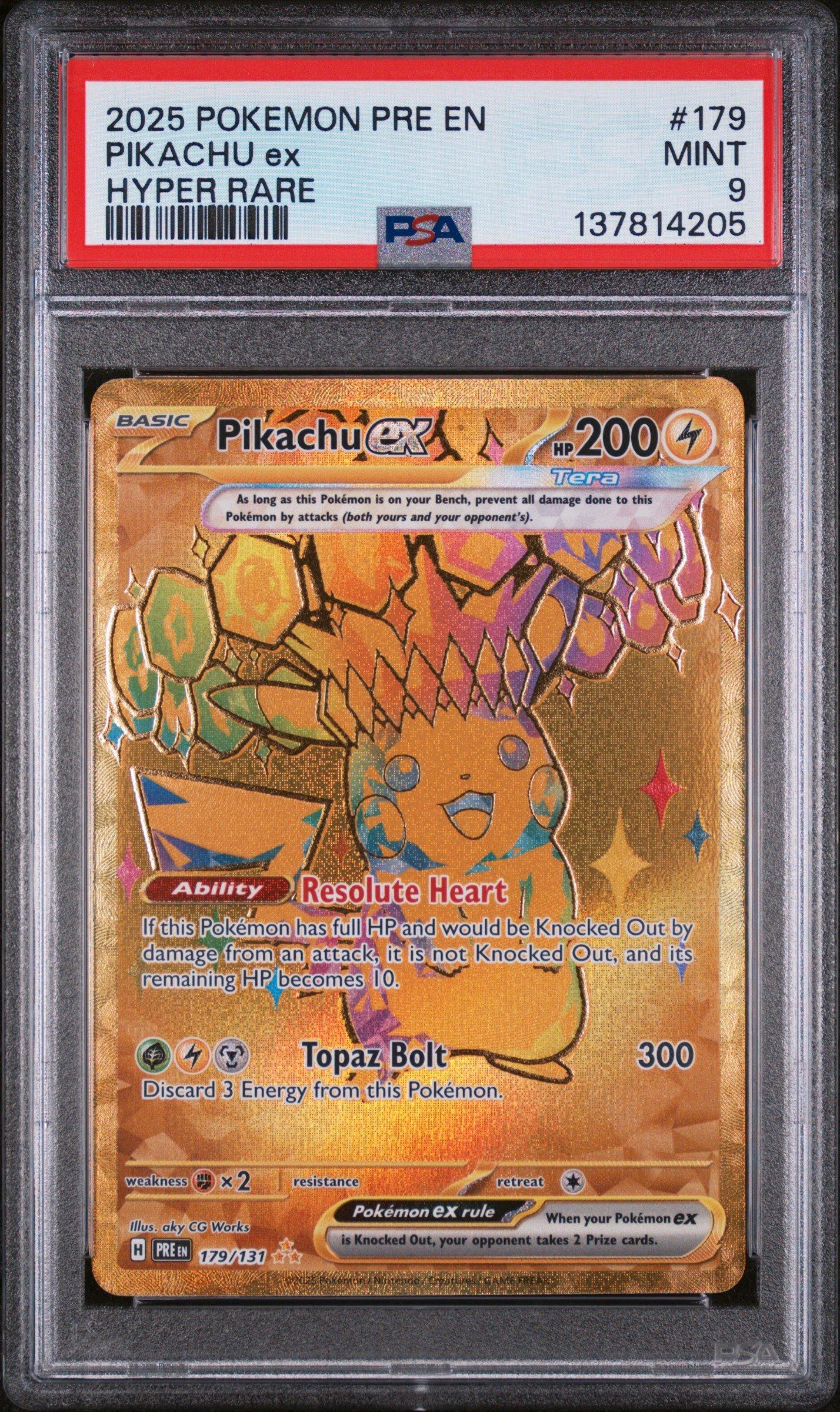 2025 Pokémon Collection ピカチュウ 2025 Pokemon Pre En-prismatic Evolutions 179 Pikachu Ex Hyper Rare