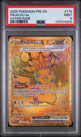 2025 Pokemon Pre En-prismatic Evolutions 179 Pikachu Ex Hyper Rare