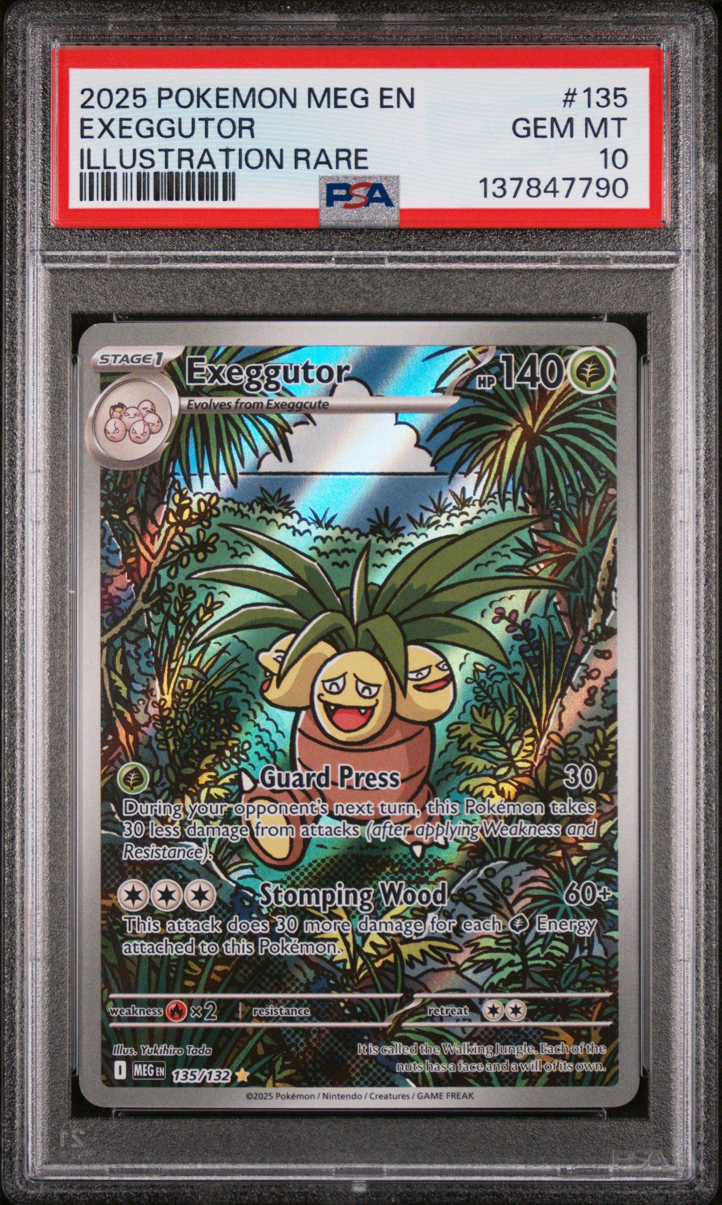 2025 Pokemon Meg En-mega Evolution 135 Exeggutor Illustration Rare