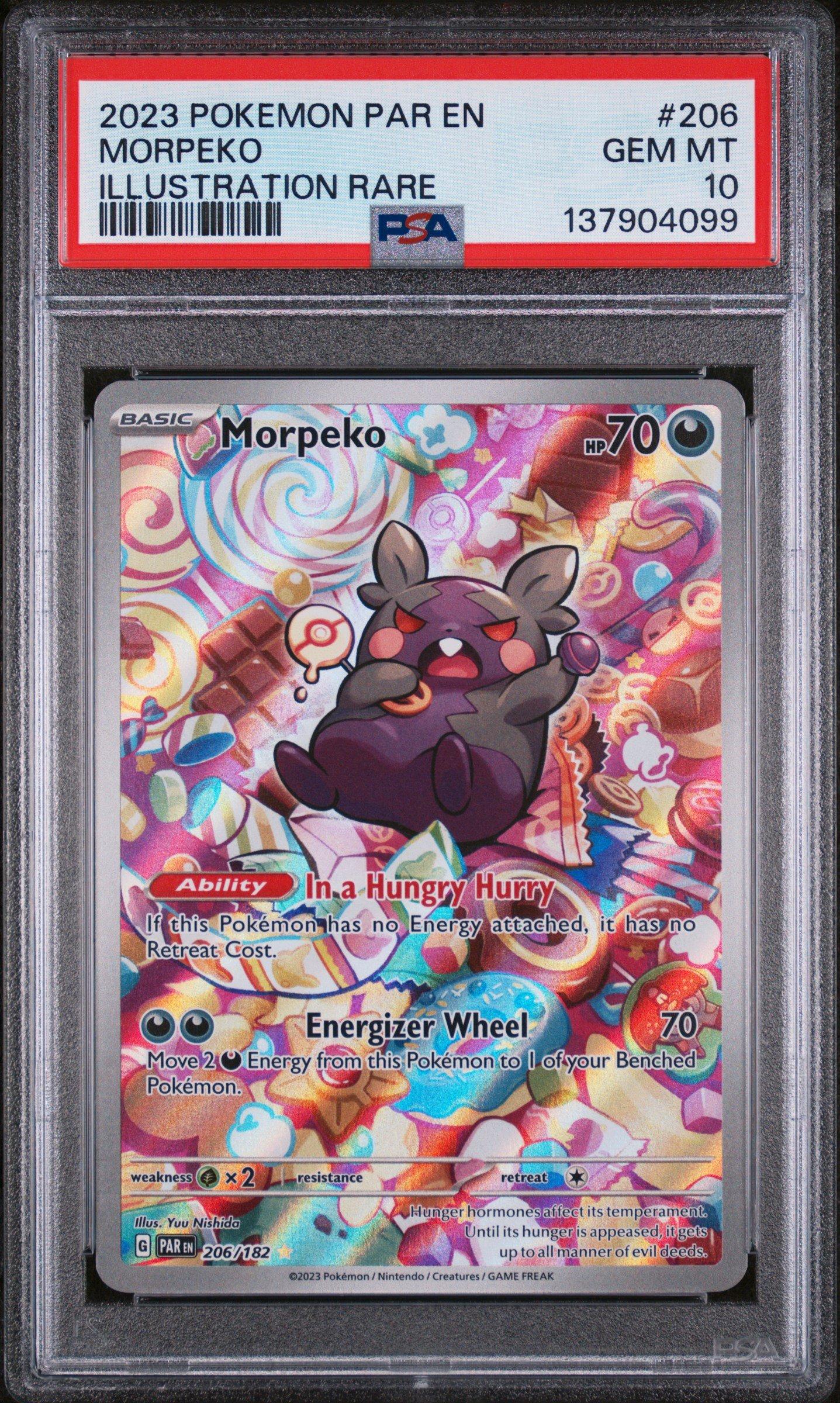 2023 Pokemon Par En-paradox Rift 206 Morpeko Illustration Rare PSA
