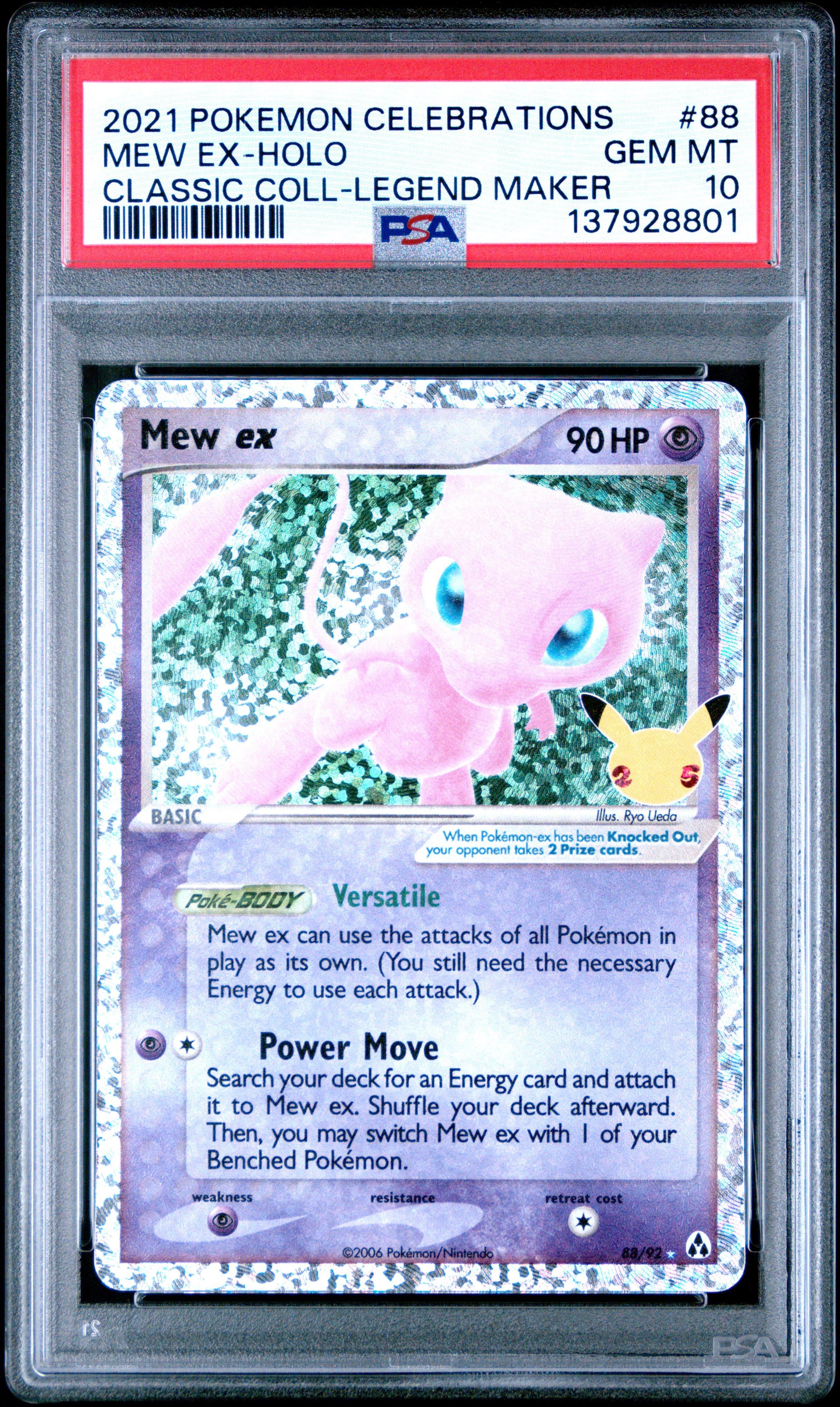 2021 Pokemon Celebrations Classic Collection 88 Mew Ex-holo PSA 10 Graded  Card | GameStop