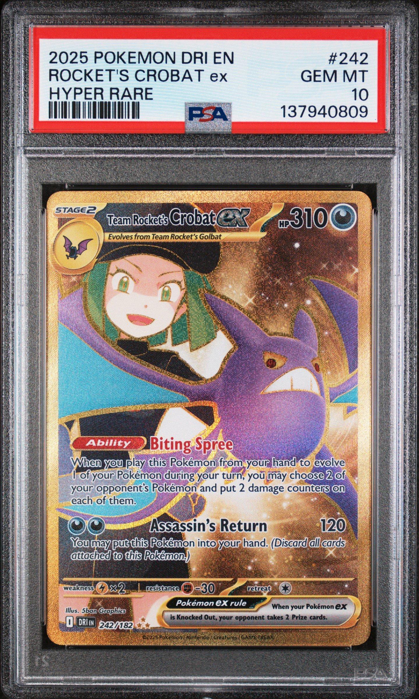 2025 Pokemon Dri En-destined Rivals 242 Team Rocket's Crobat Ex