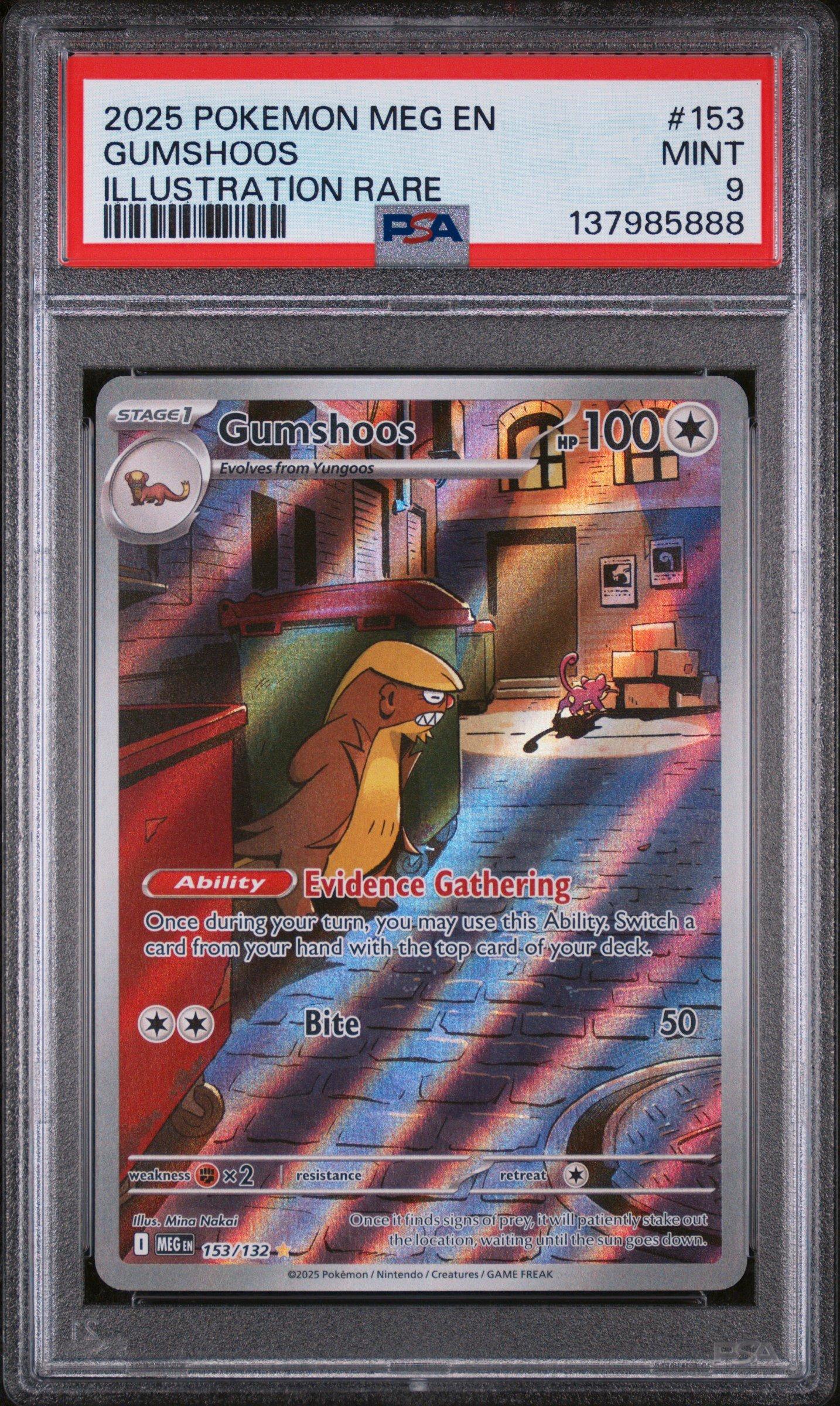 2025 Pokemon Meg En-mega Evolution 153 Gumshoos Illustration Rare