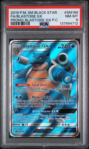 2019 Pokemon Sm Black Star Promo Sm189 Full Art/blastoise Gx