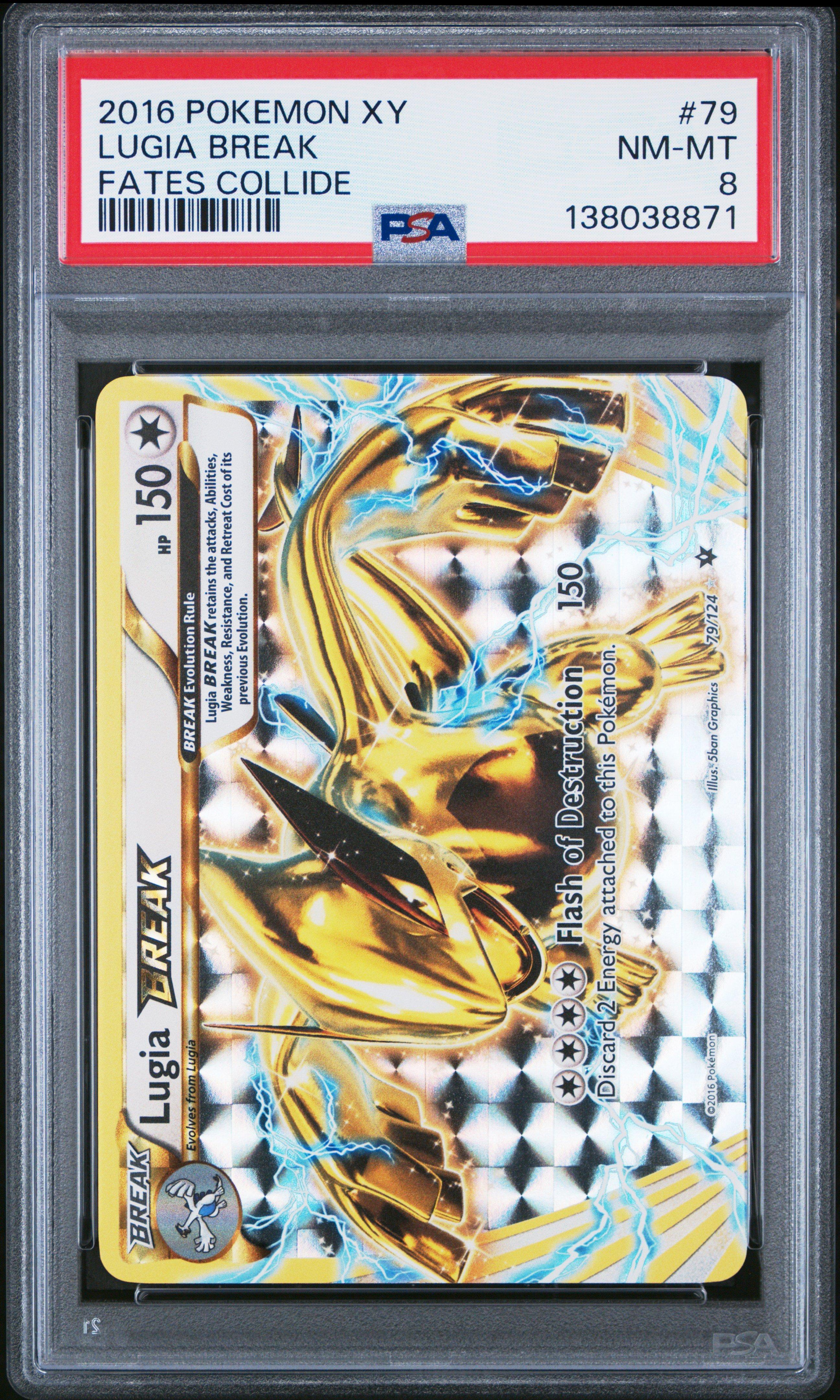 2016 Pokemon Xy Fates Collide 79 Lugia Break PSA 8 Graded Card