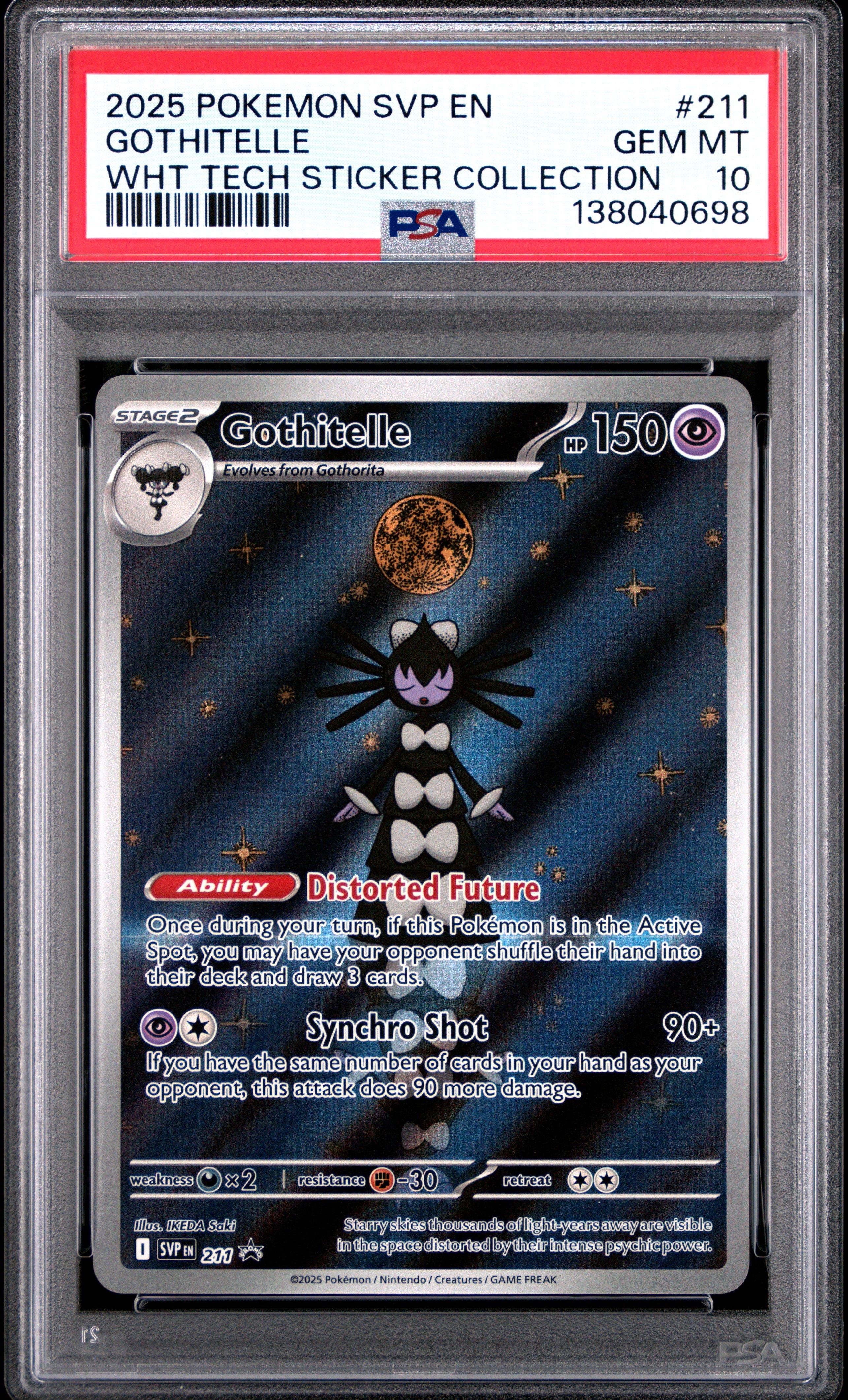 2025 ポケモンカード Gothitelle #040 ゴチルゼル　PSA10 2025 Pokemon Svp En-sv Black Star Promo 211 Gothitelle White Flare