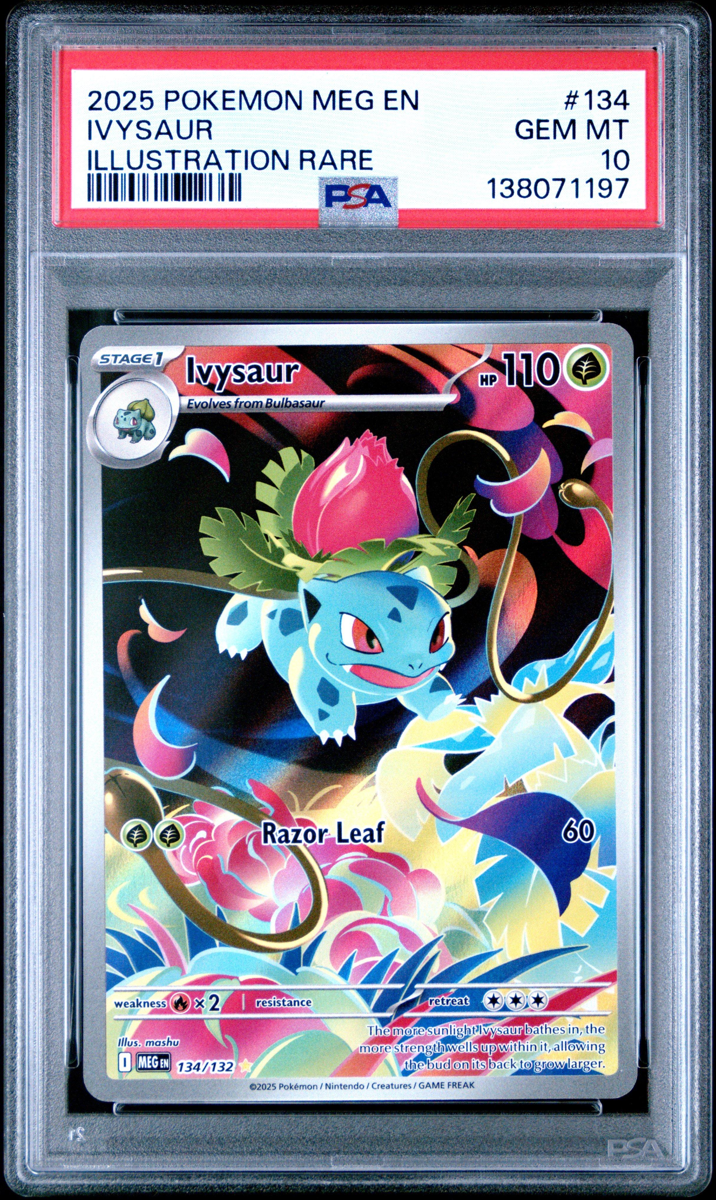 2025 Pokemon Meg En-mega Evolution 134 Ivysaur Illustration Rare