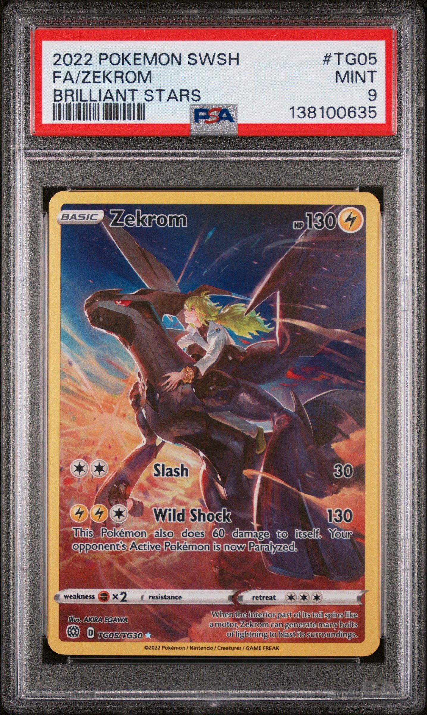 2022 Pokemon Sword & Shield Brilliant Stars Tg05 Full Art/zekrom