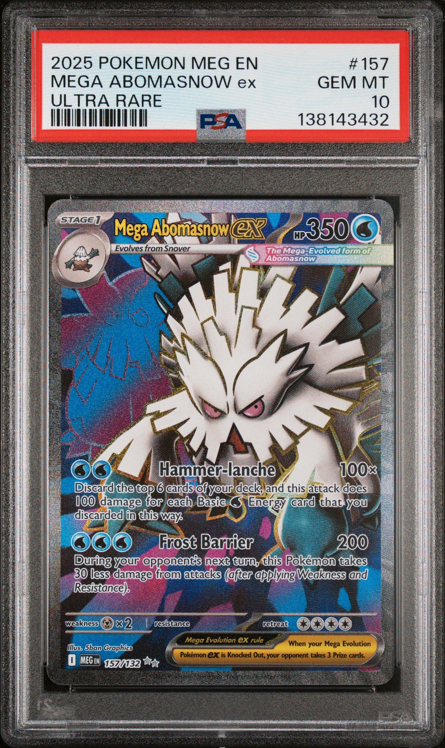2025 Pokemon Meg En-mega Evolution 157 Mega Abomasnow Ex Ultra