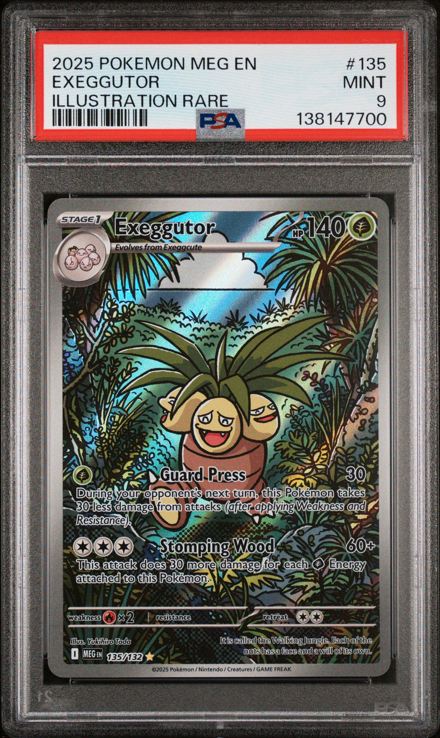 2025 Pokemon Meg En-mega Evolution 135 Exeggutor Illustration Rare