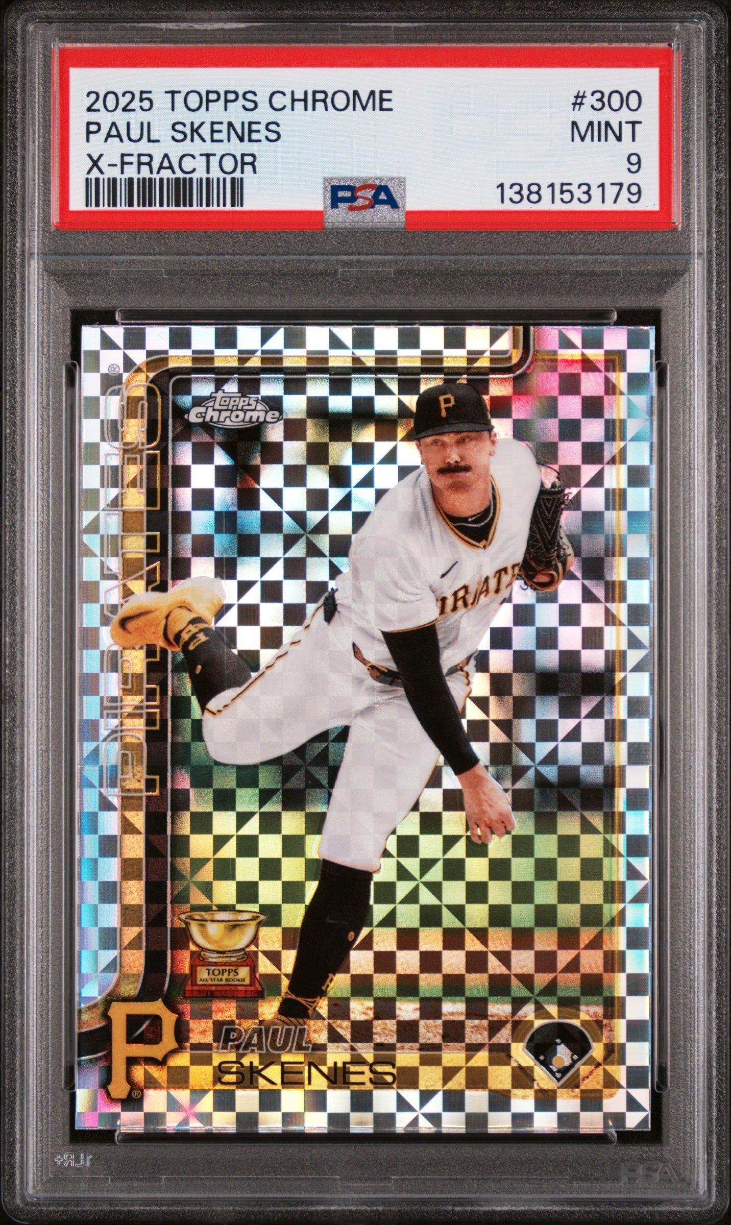 2025 Topps Chrome 300 Paul Skenes X-fractor PSA 9