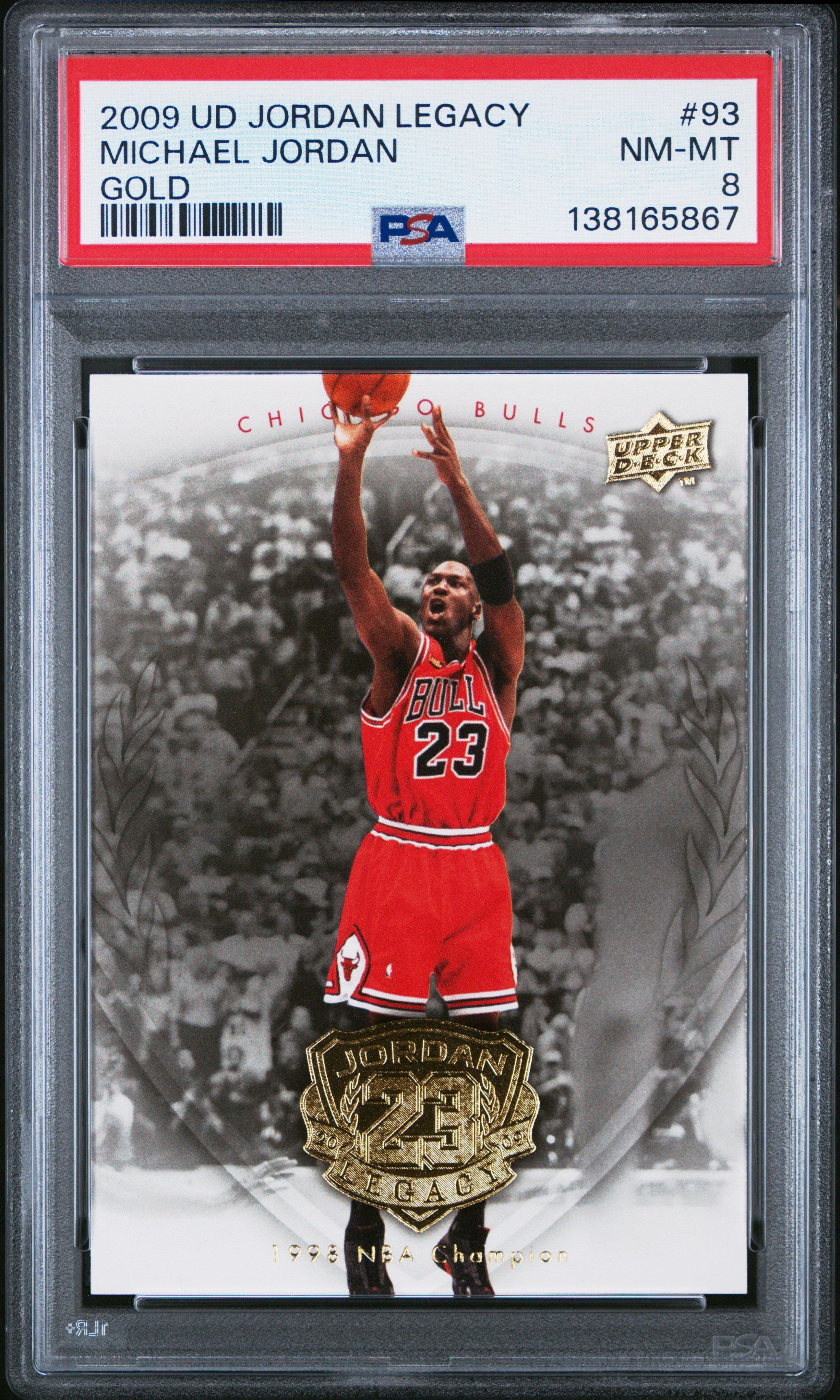 2009 Upper Deck Jordan Legacy Gold 93 Michael Jordan PSA 8
