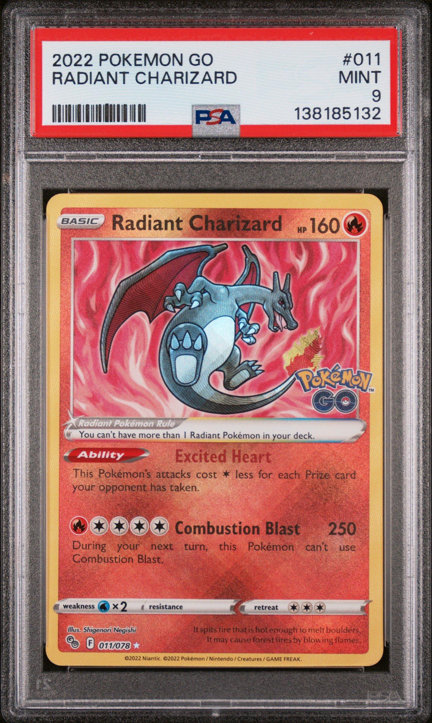 011 078 pokemon card Radiant Charizard GO 011/078 PSA 9 Pokémon TCG Radiant Charizard Pokemon