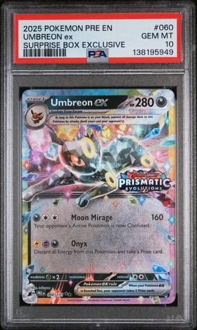 2025 Pokemon Pre En-prismatic Evolutions 060 Umbreon Ex Surprise