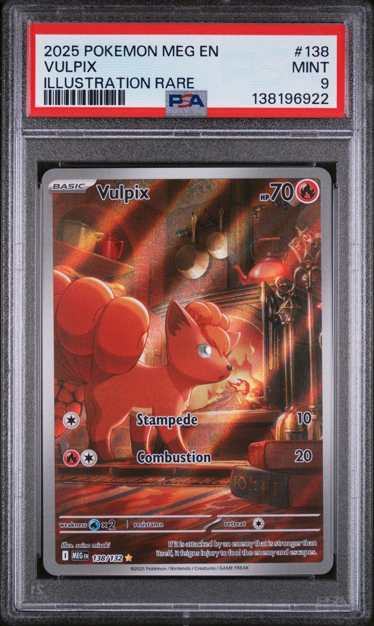 2025 Pokemon Meg En-mega Evolution 138 Vulpix Illustration Rare