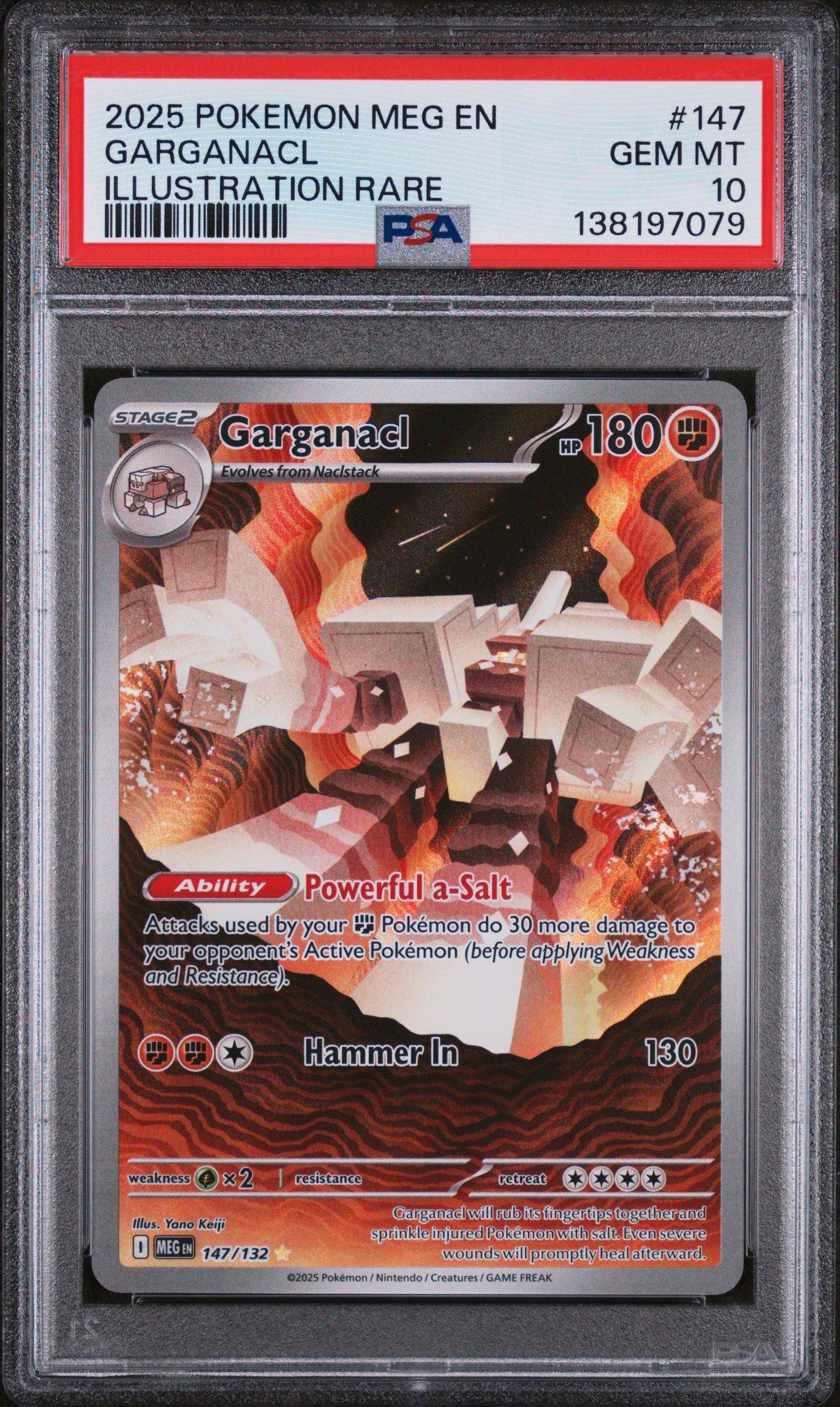 2025 Pokemon Meg En-mega Evolution 147 Garganacl Illustration Rare