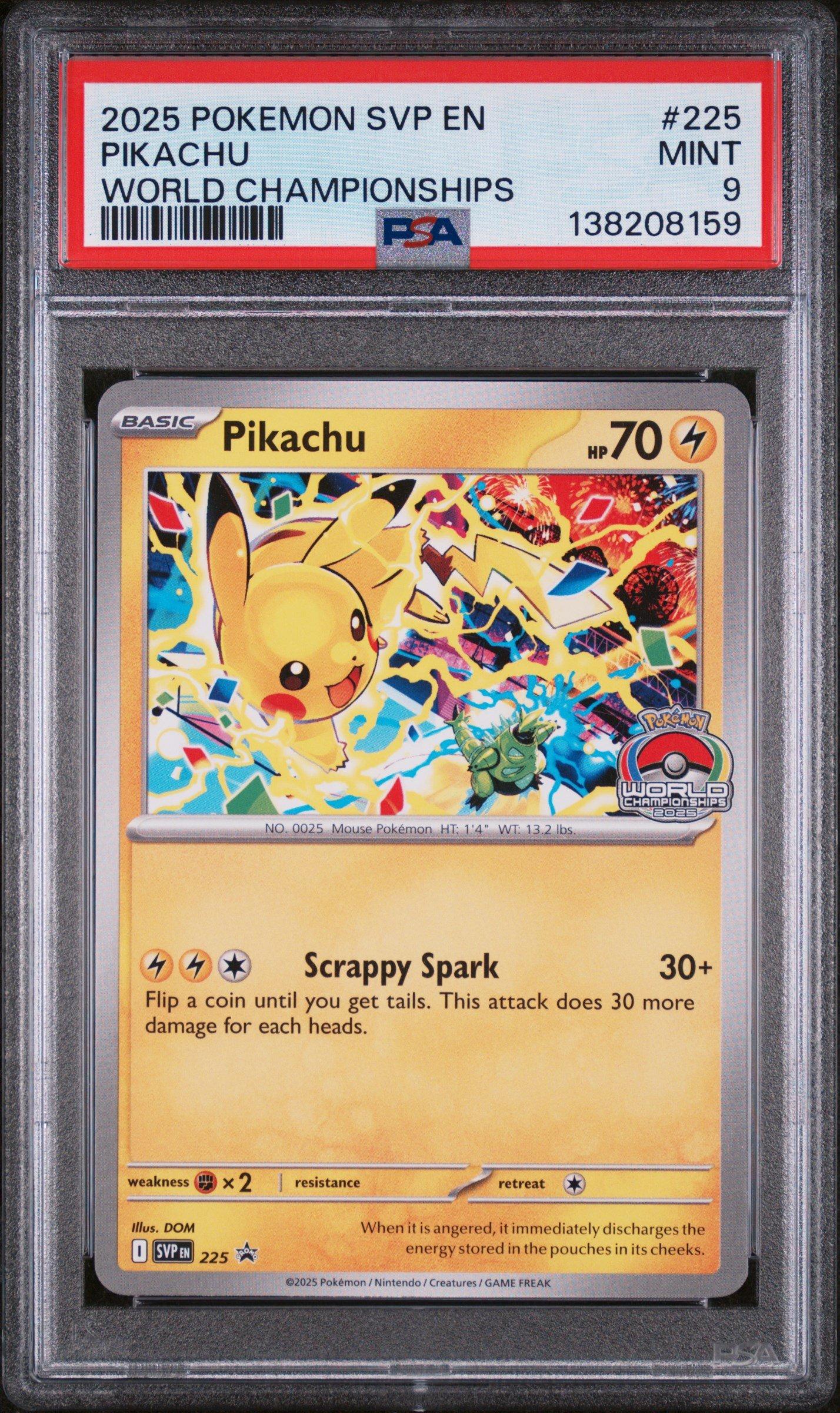 2025 Pokemon Svp En-sv Black Star Promo 225 Pikachu World