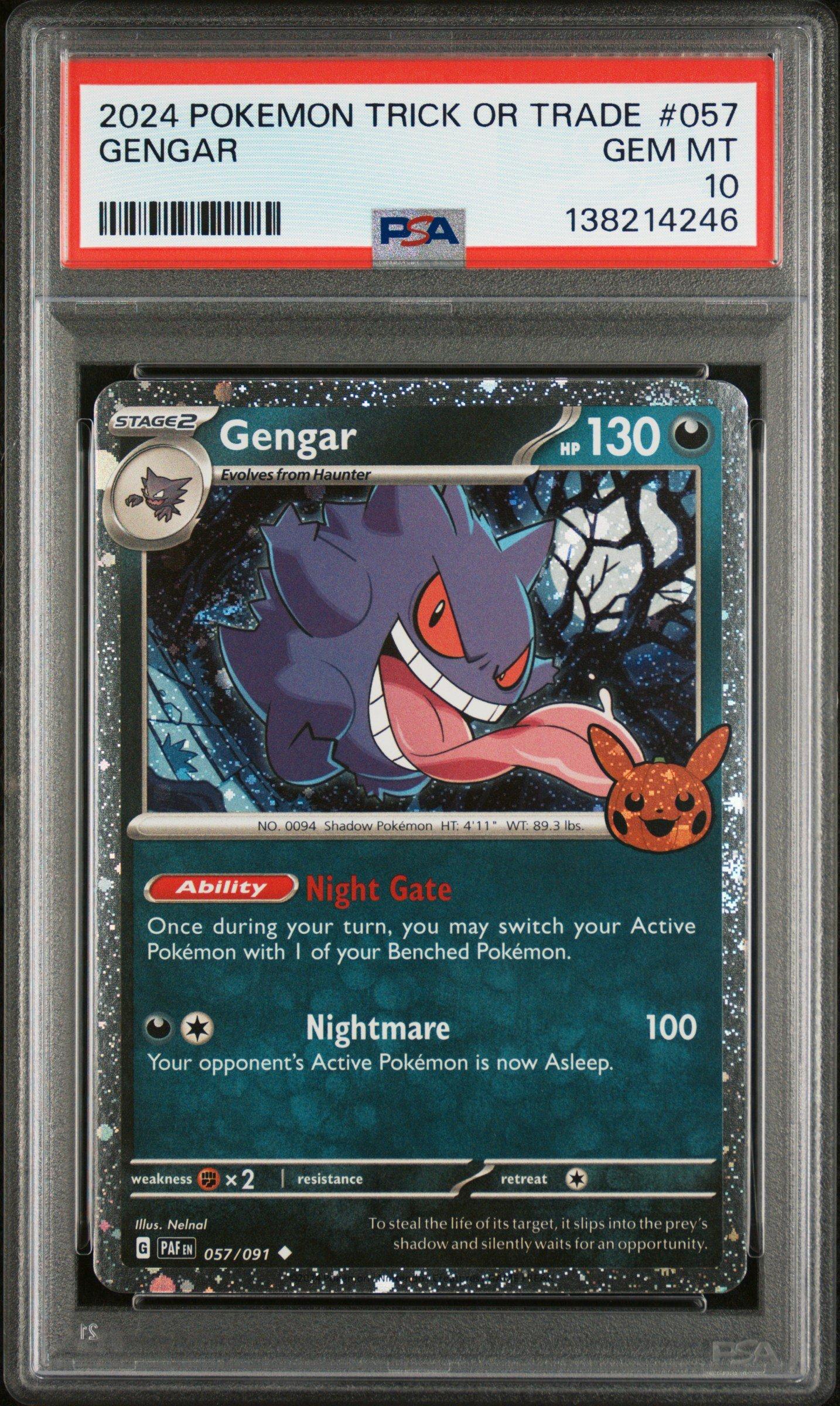 2024 Pokemon Trick Or Trade 057 Gengar PSA 10 Graded Card | GameStop