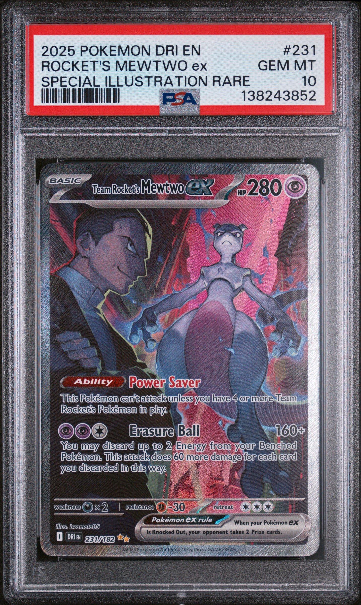 2025 Pokemon Dri En-destined Rivals 231 Team Rocket's Mewtwo Ex