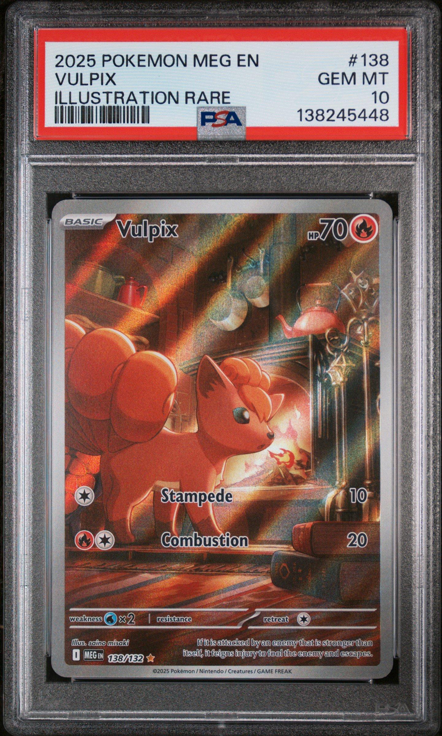 2025 Pokemon Meg En-mega Evolution 138 Vulpix Illustration Rare