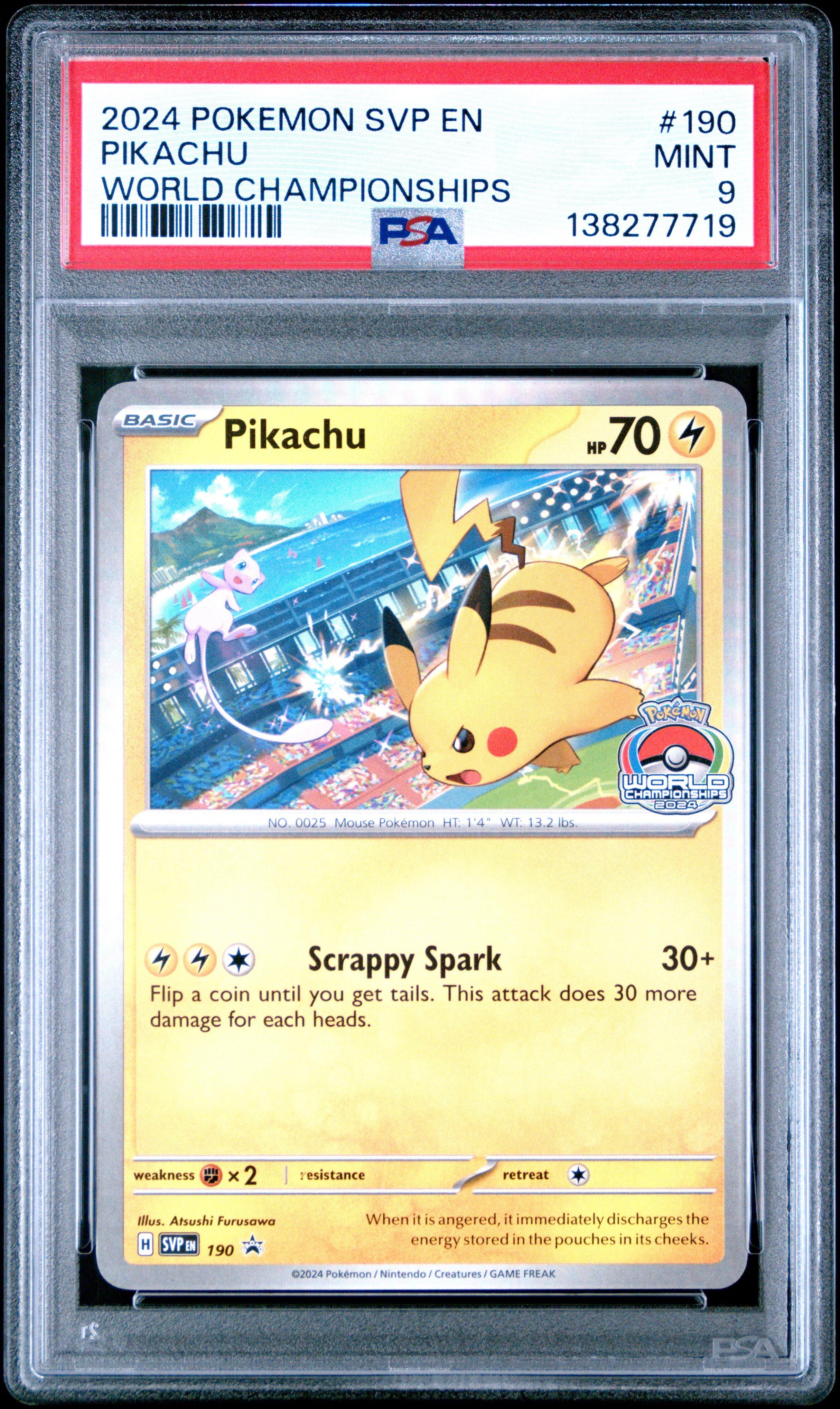 2024 Pokemon Svp En-sv Black Star Promo 190 Pikachu World