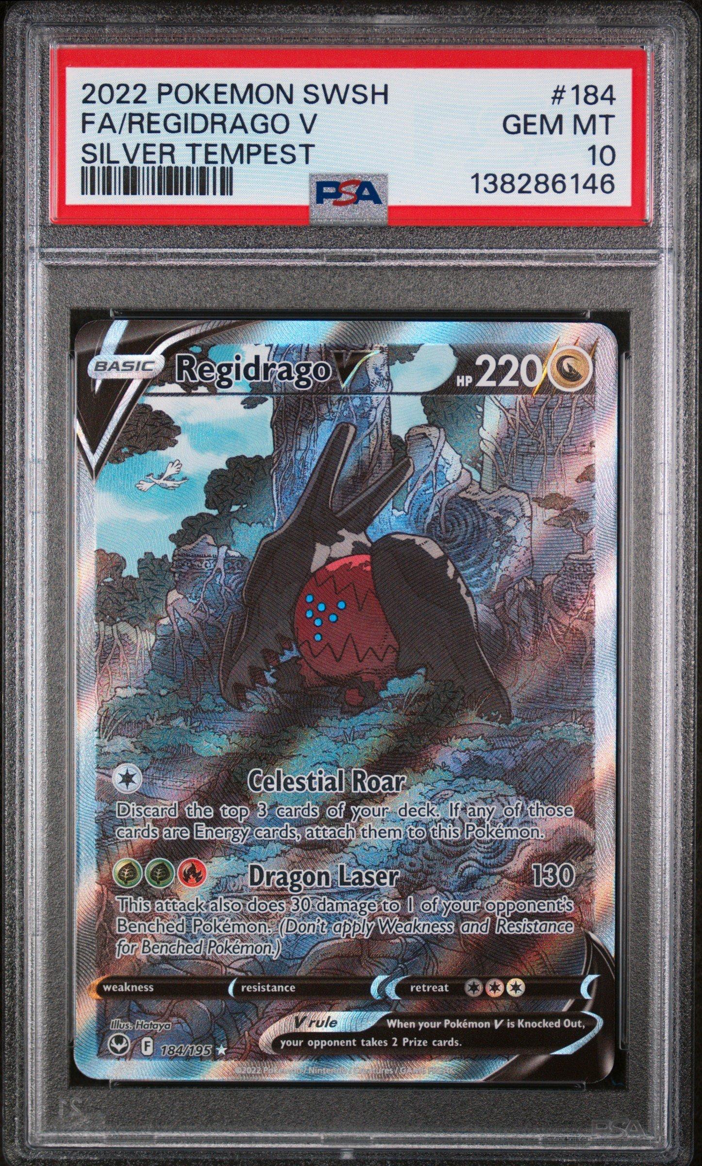 2022 Pokemon Sword & Shield Silver Tempest 184 Full Art/regidrago
