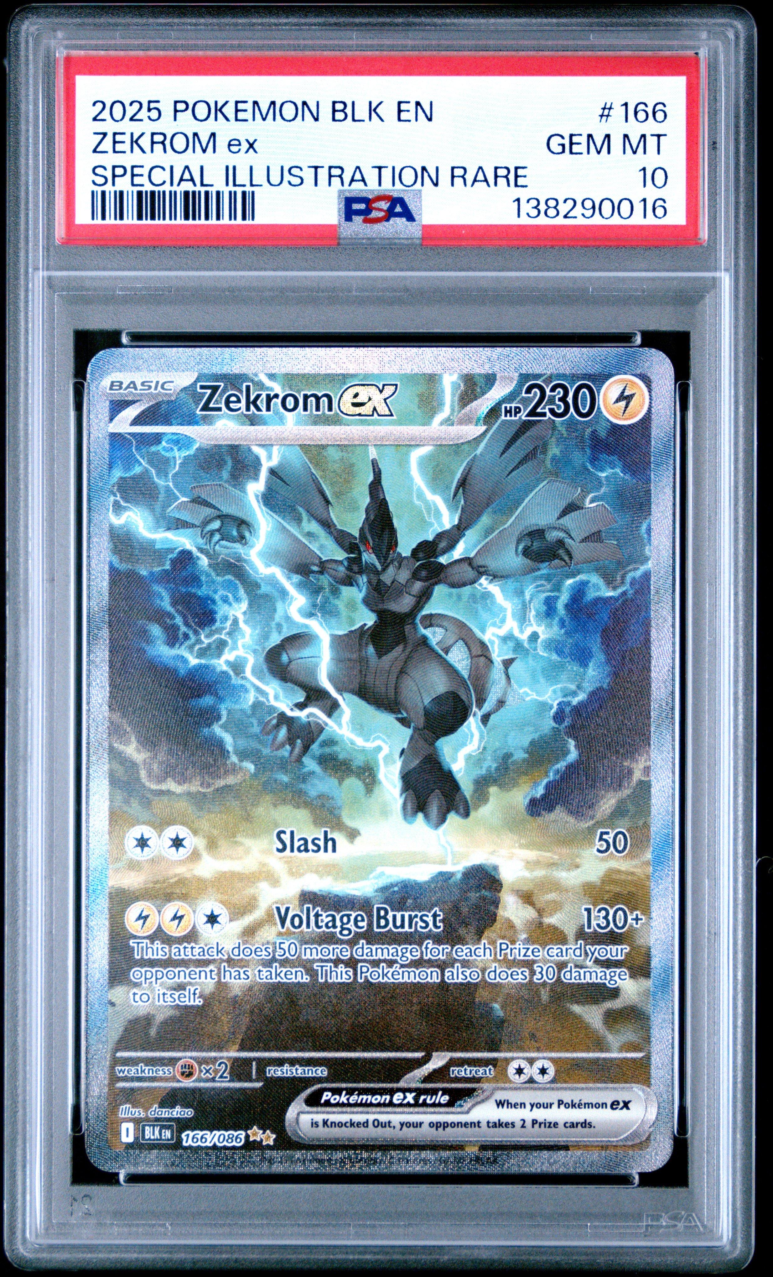 PSA10 2025 ポケモンカード ゼクロムex 2025 Pokemon Blk En-black Bolt 166 Zekrom Ex Special Illustration