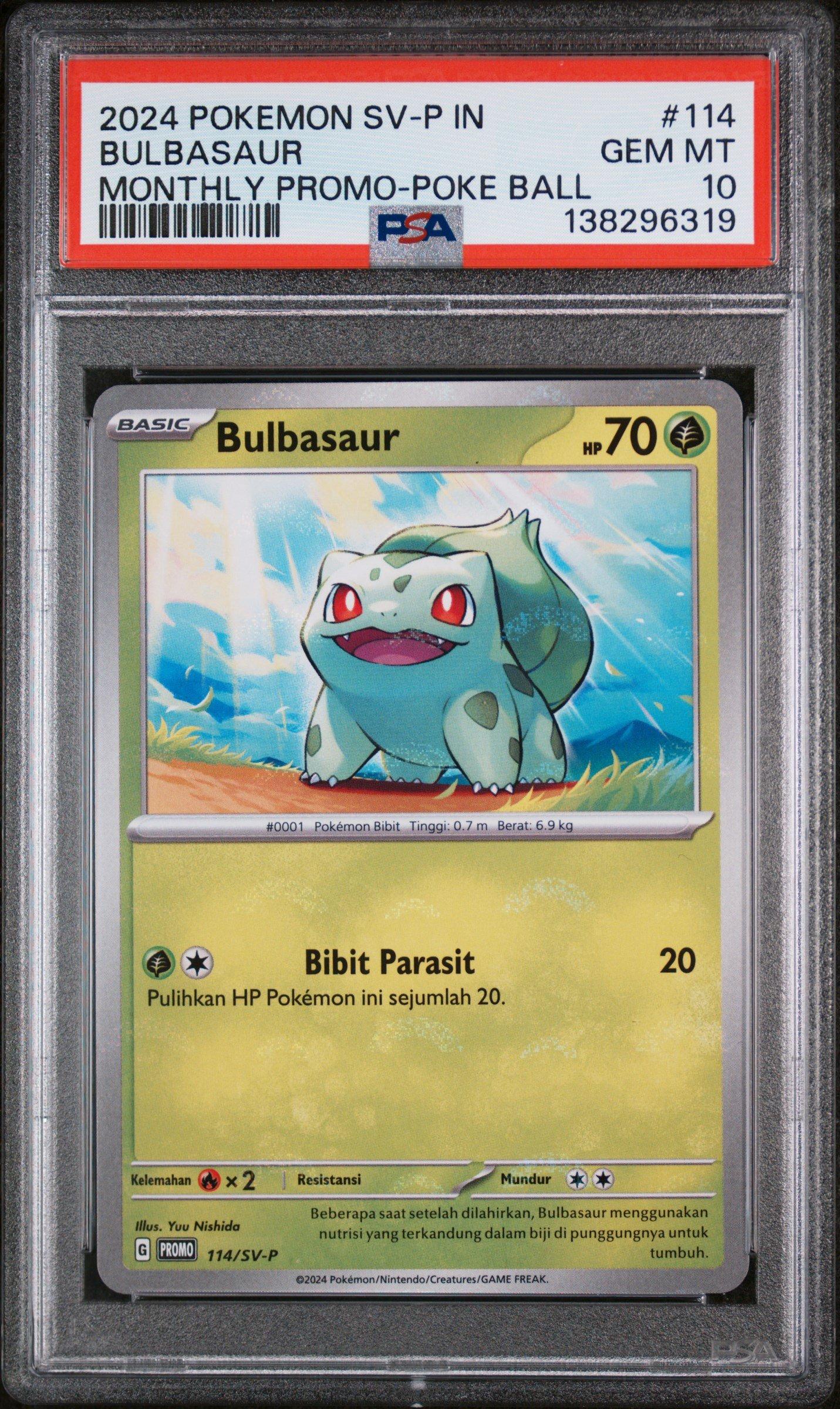 2024 Pokemon Indonesian Sv-p Promo 114 Bulbasaur Monthly Promo