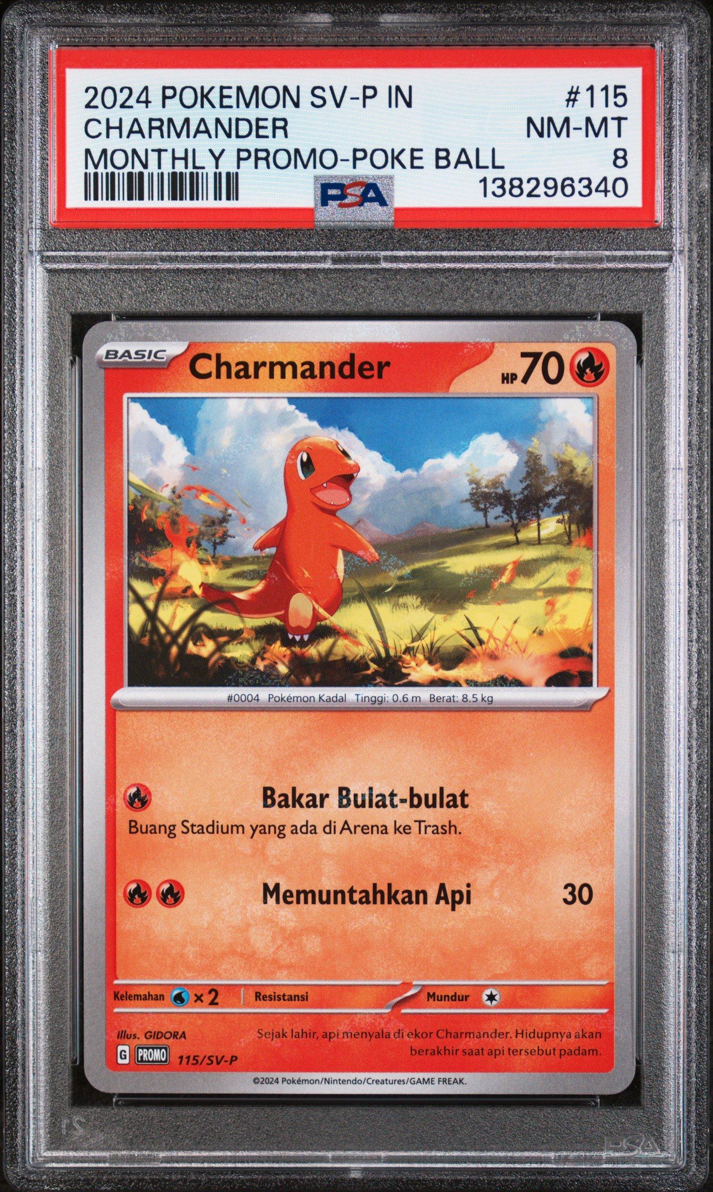 2024 Pokemon Indonesian Sv-p Promo 115 Charmander Monthly Promo