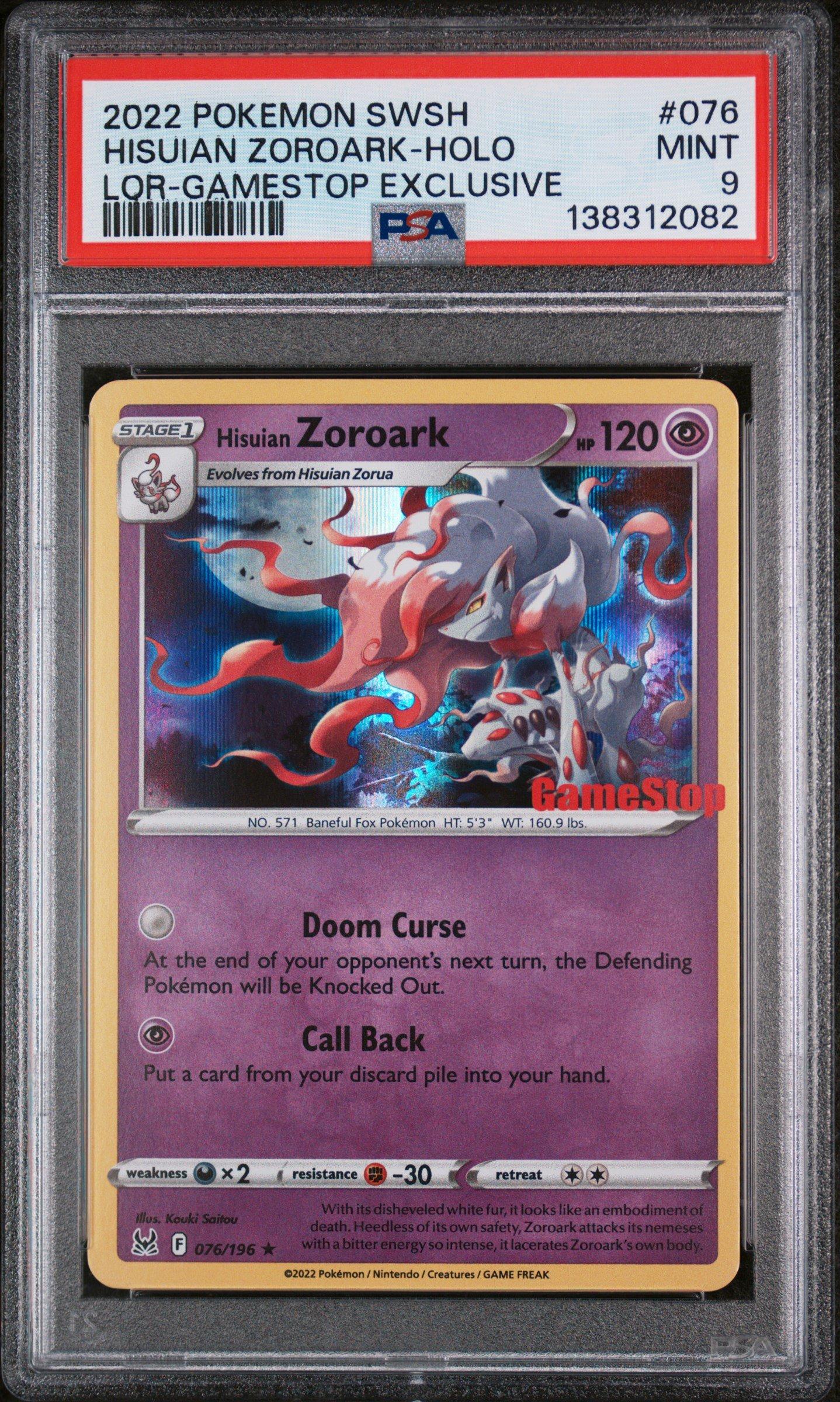 2022 Pokemon Sword & Shield Lost Origin 076 Hisuian Zoroark-holo
