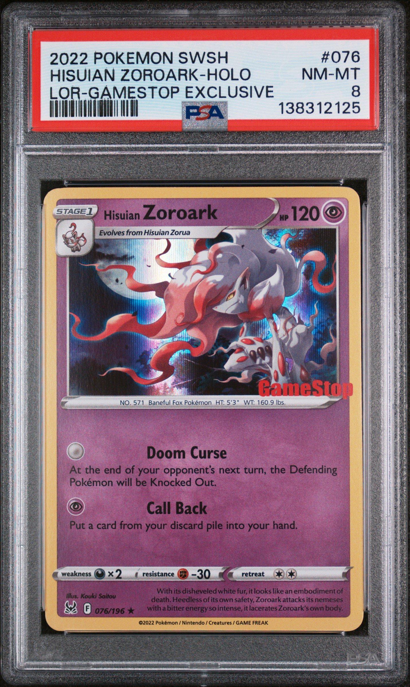 2022 Pokemon Sword & Shield Lost Origin 076 Hisuian Zoroark-holo