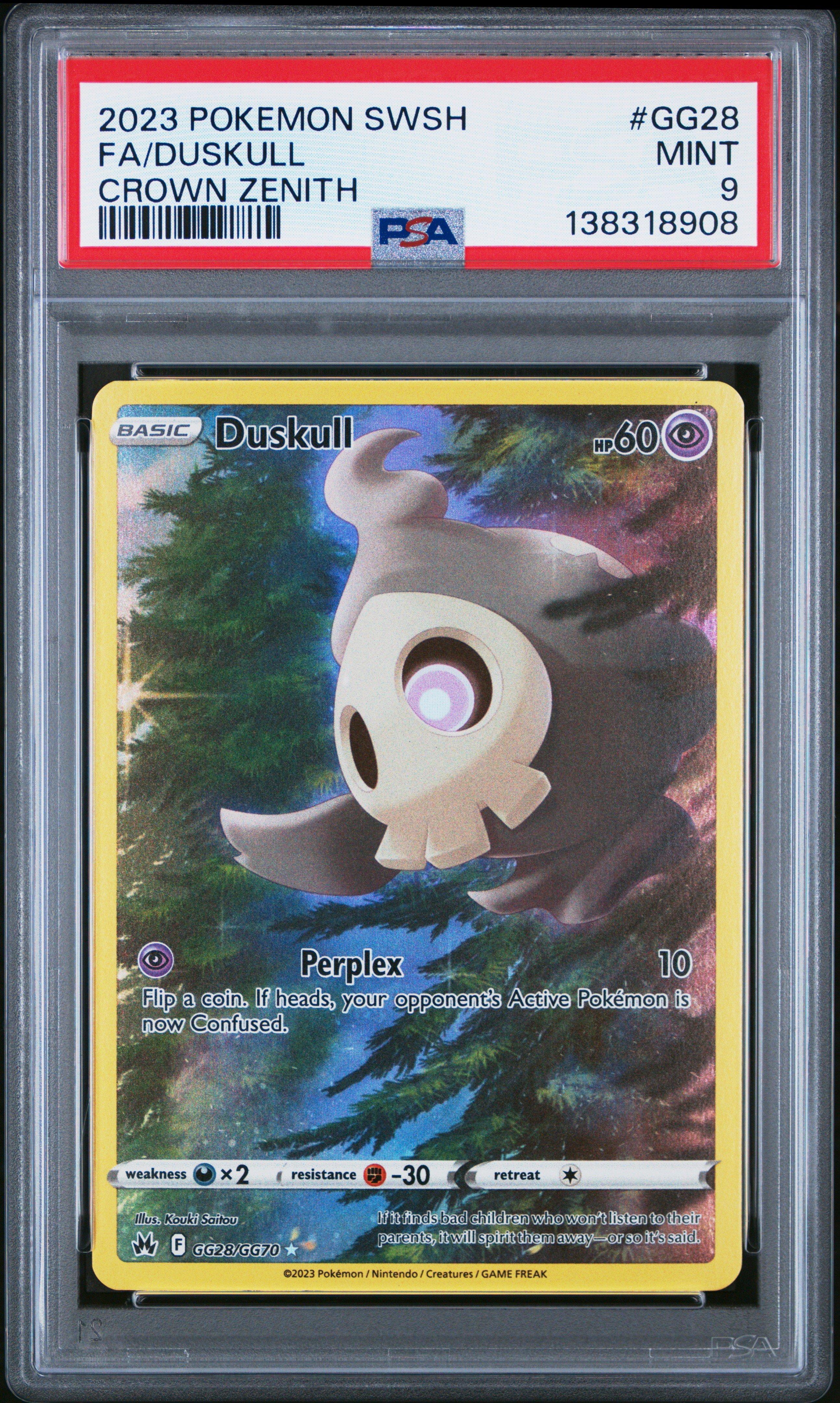 2023 Pokemon Sword And Shield Crown Zenith Gg28 Full Art/duskull