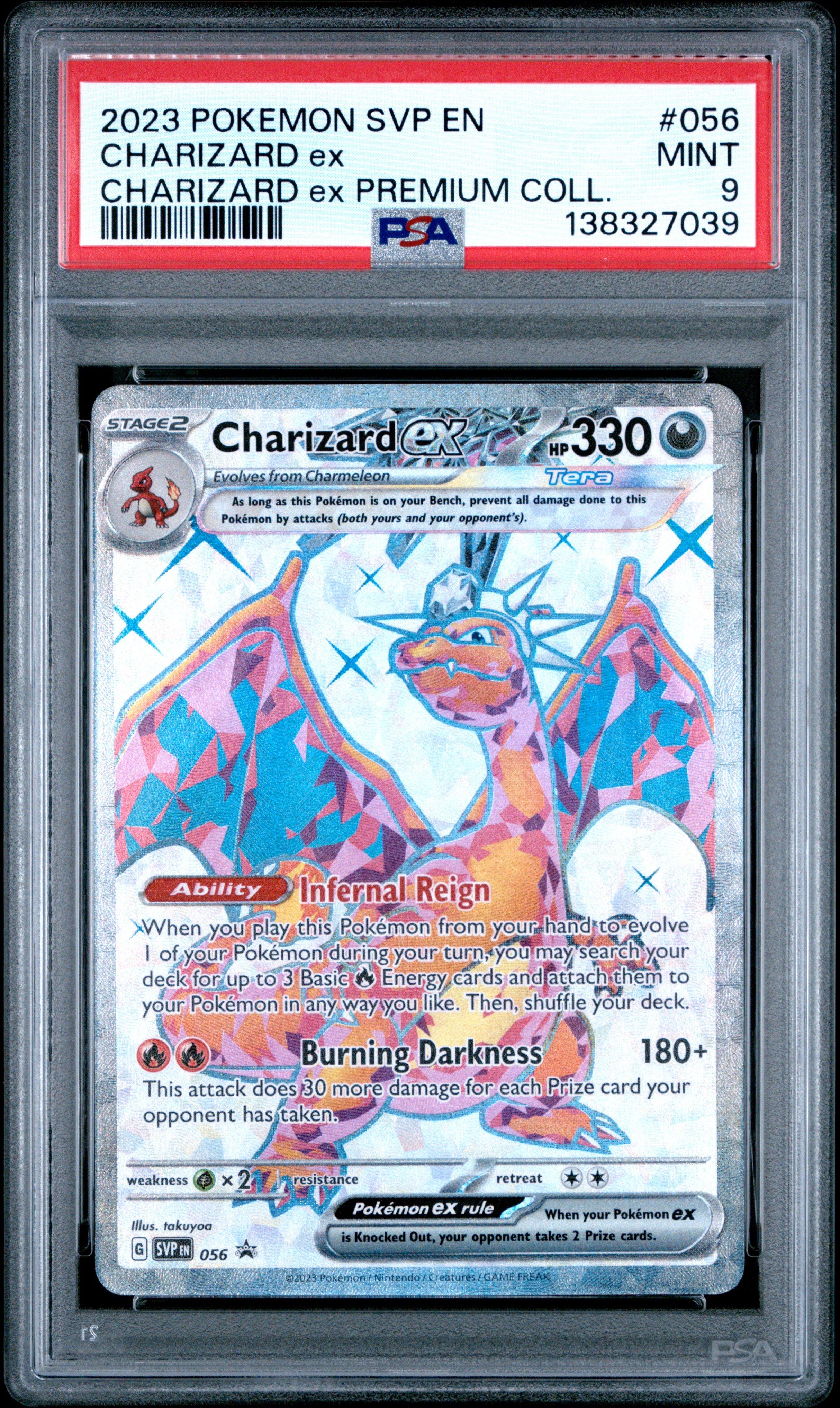charizard star pokemon card 2023 Pokemon Svp En-sv Black Star Promo 056 Charizard Ex Charizard Ex  Premium Collection PSA 9 Graded Card