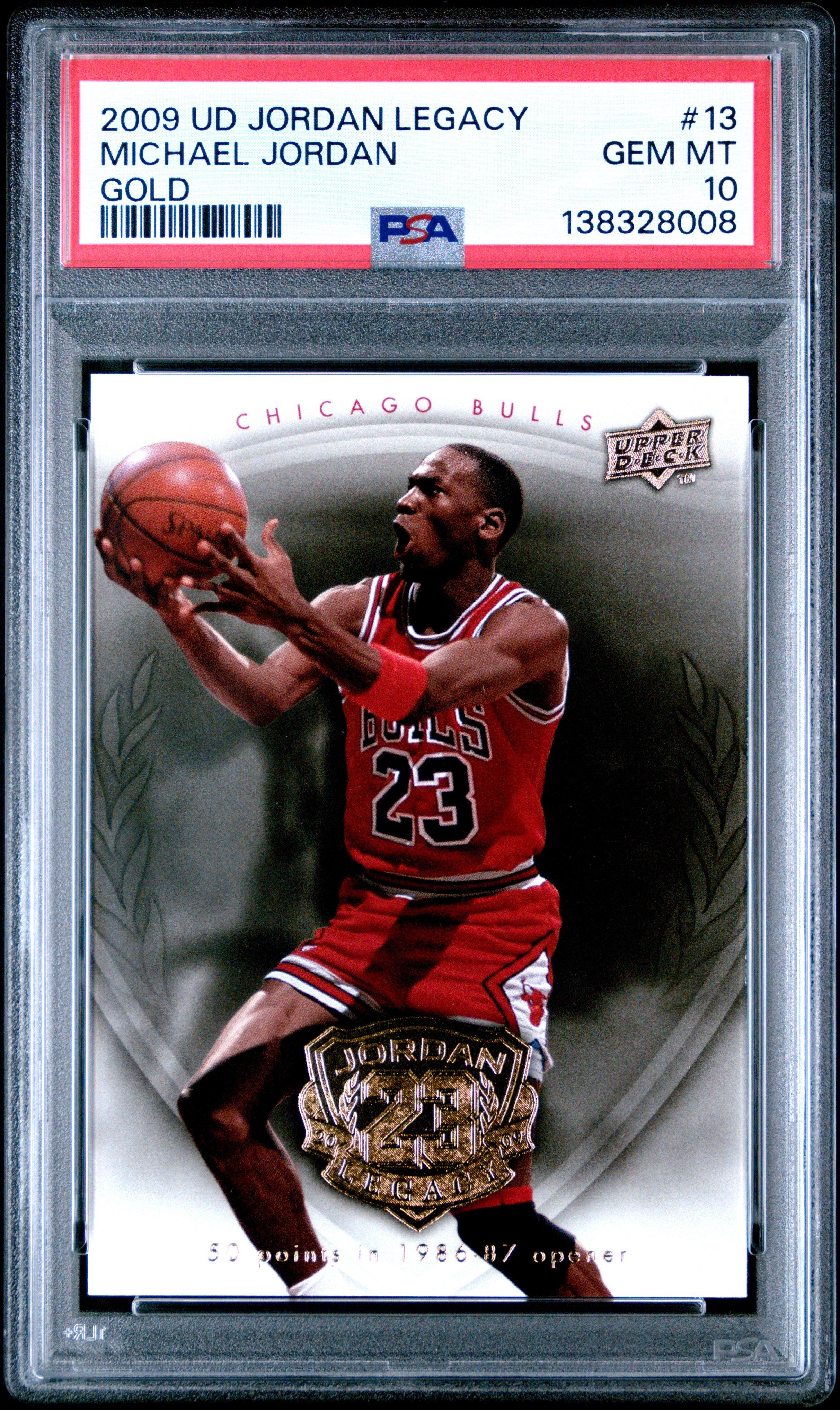 2009 Upper Deck Jordan Legacy Gold 13 Michael Jordan PSA 10 Graded