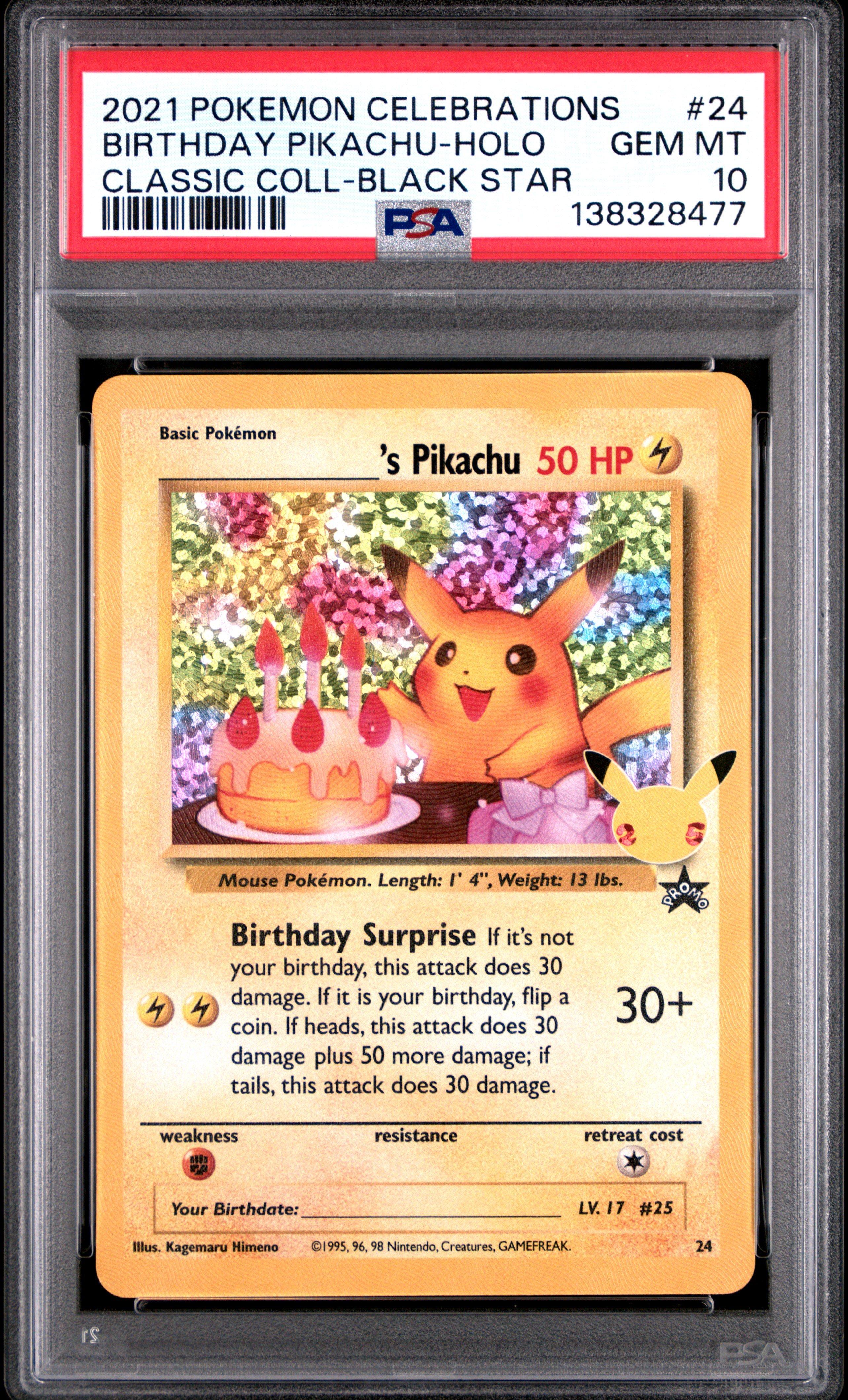 2021 Pokemon Celebrations Classic Collection 24 Birthday Pikachu