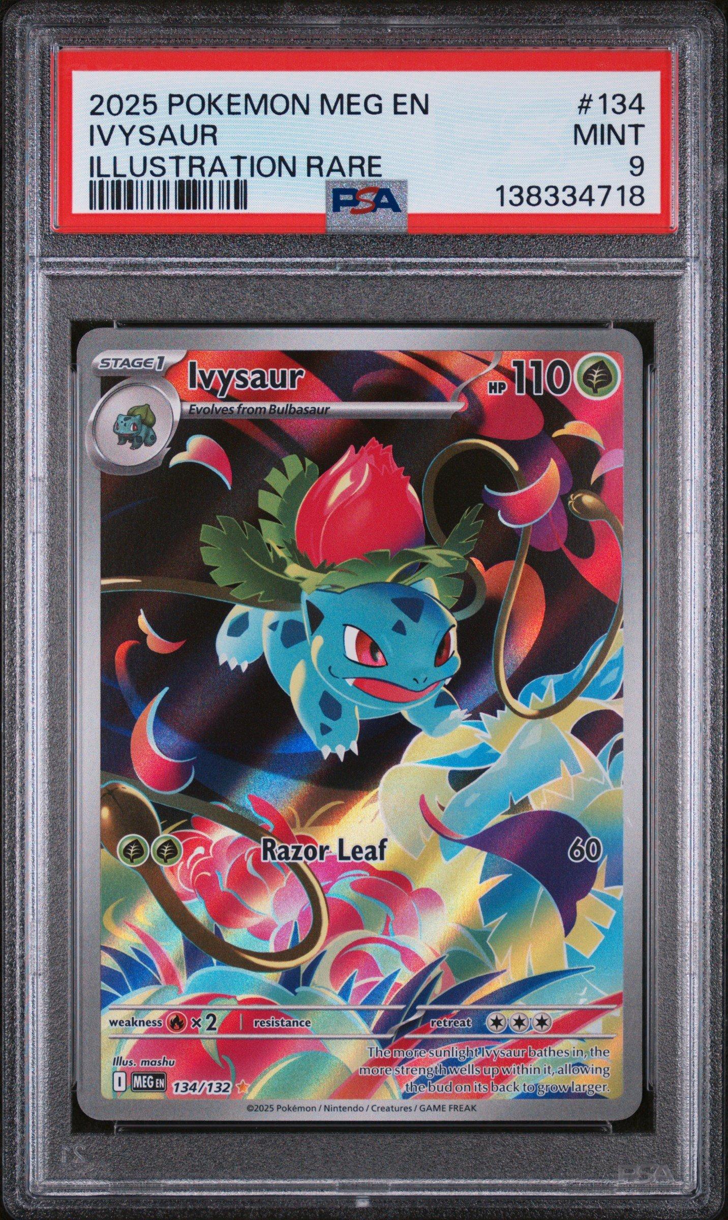 2025 Pokemon Meg En-mega Evolution 134 Ivysaur Illustration Rare