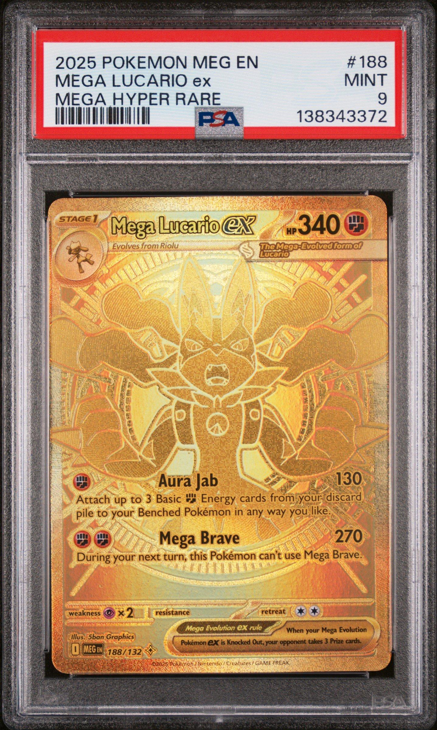 2025 Pokemon Meg En-mega Evolution 188 Mega Lucario Ex Mega Hyper