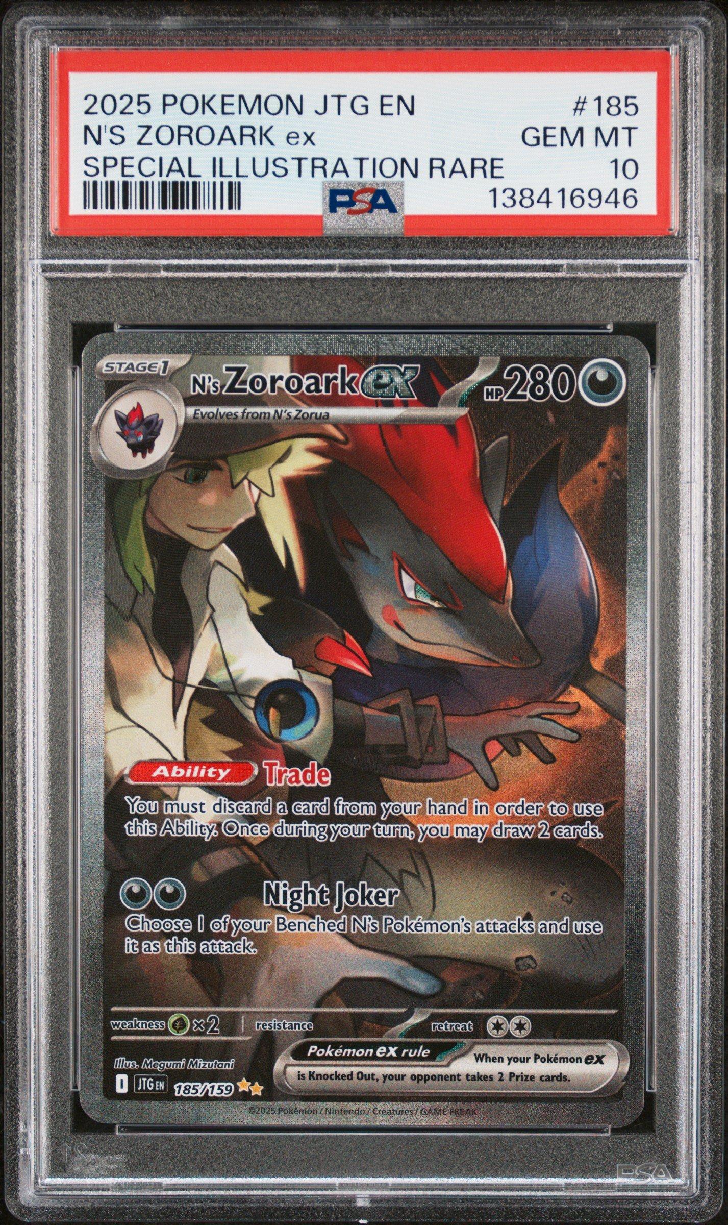 2025 Pokemon Jtg En-journey Together 185 N's Zoroark Ex Special