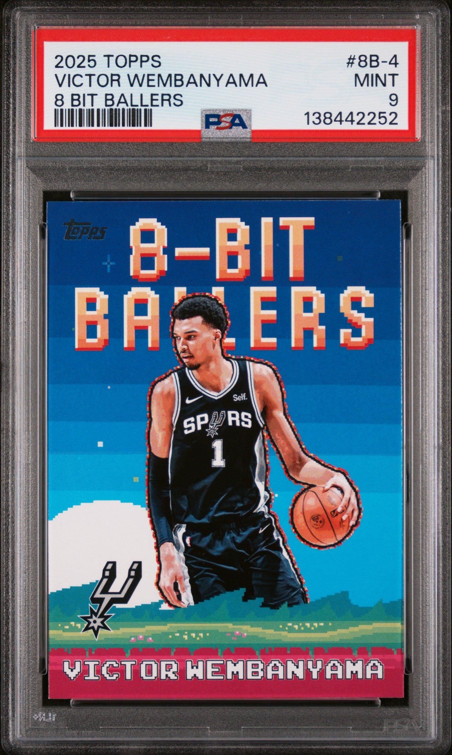 2025 Topps 8 Bit Ballers 8b-4 Victor Wembanyama PSA 9 Graded Card