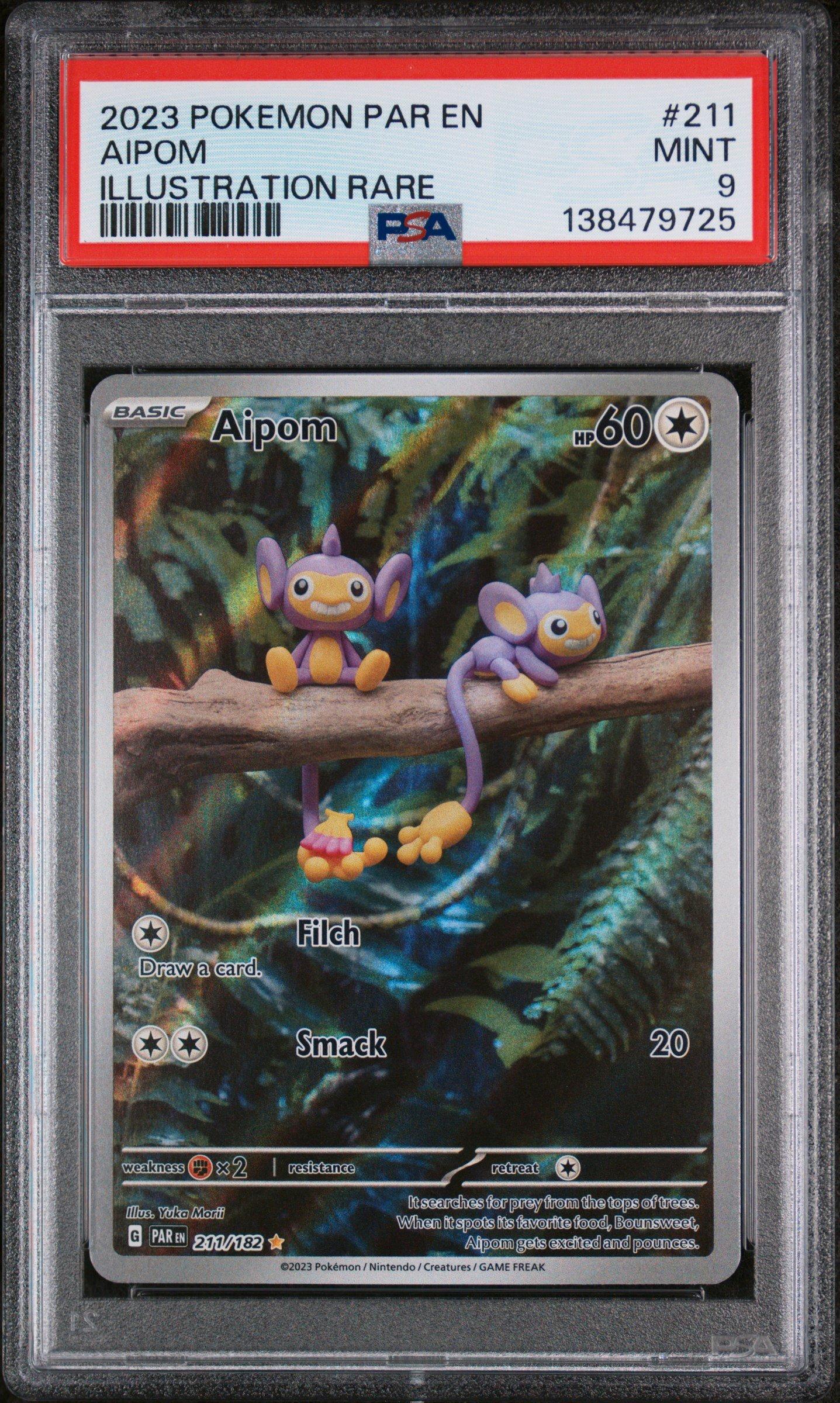 aipom pokemon card (190) [Topps Johto Series 1]  Super Anime Store Weakness Fighting +10 Retreat Cost Vintage Uncommon - Aipom Neo