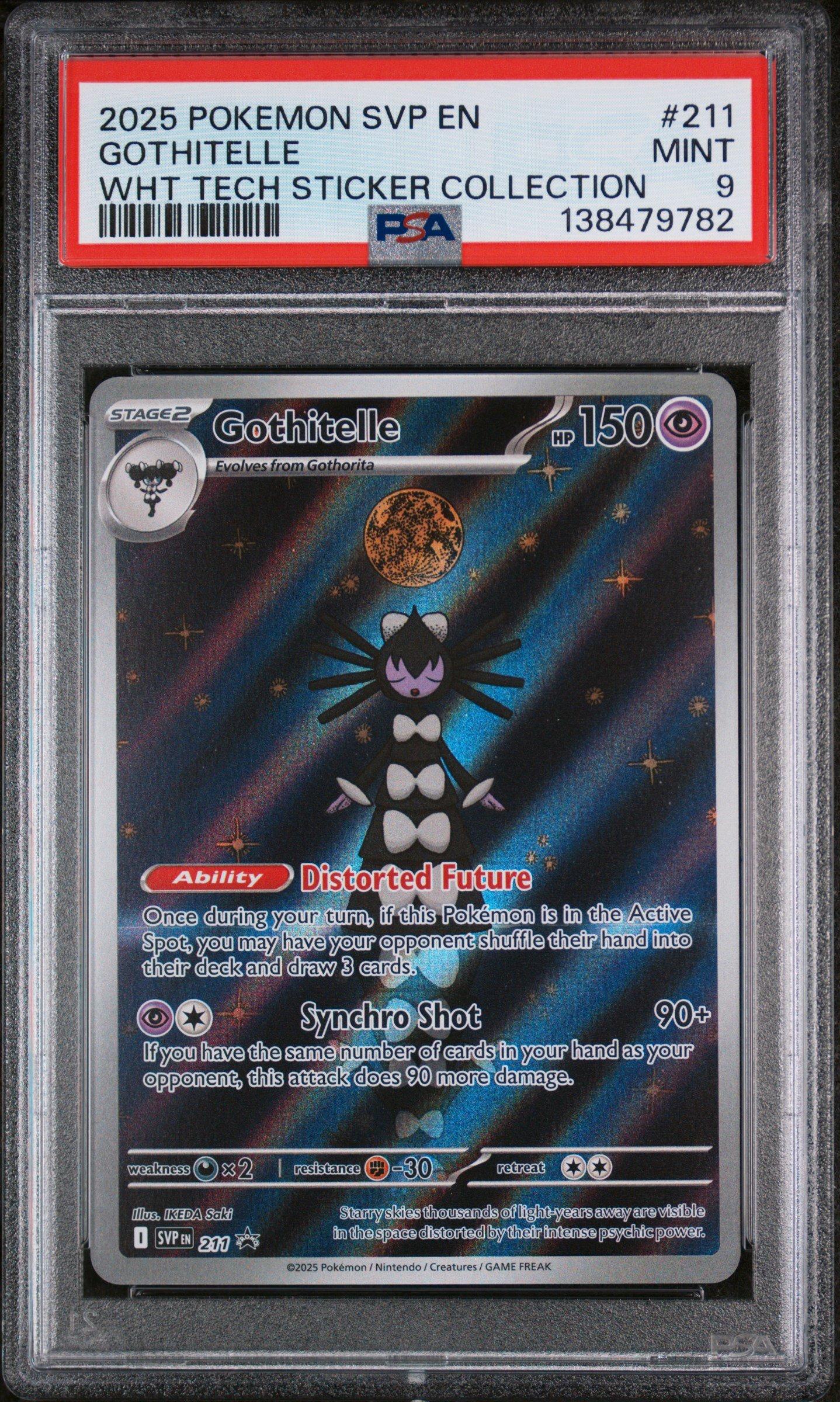 2025 Pokemon Svp En-sv Black Star Promo 211 Gothitelle White Flare Tech  Sticker Collection PSA 9 Graded Card | GameStop