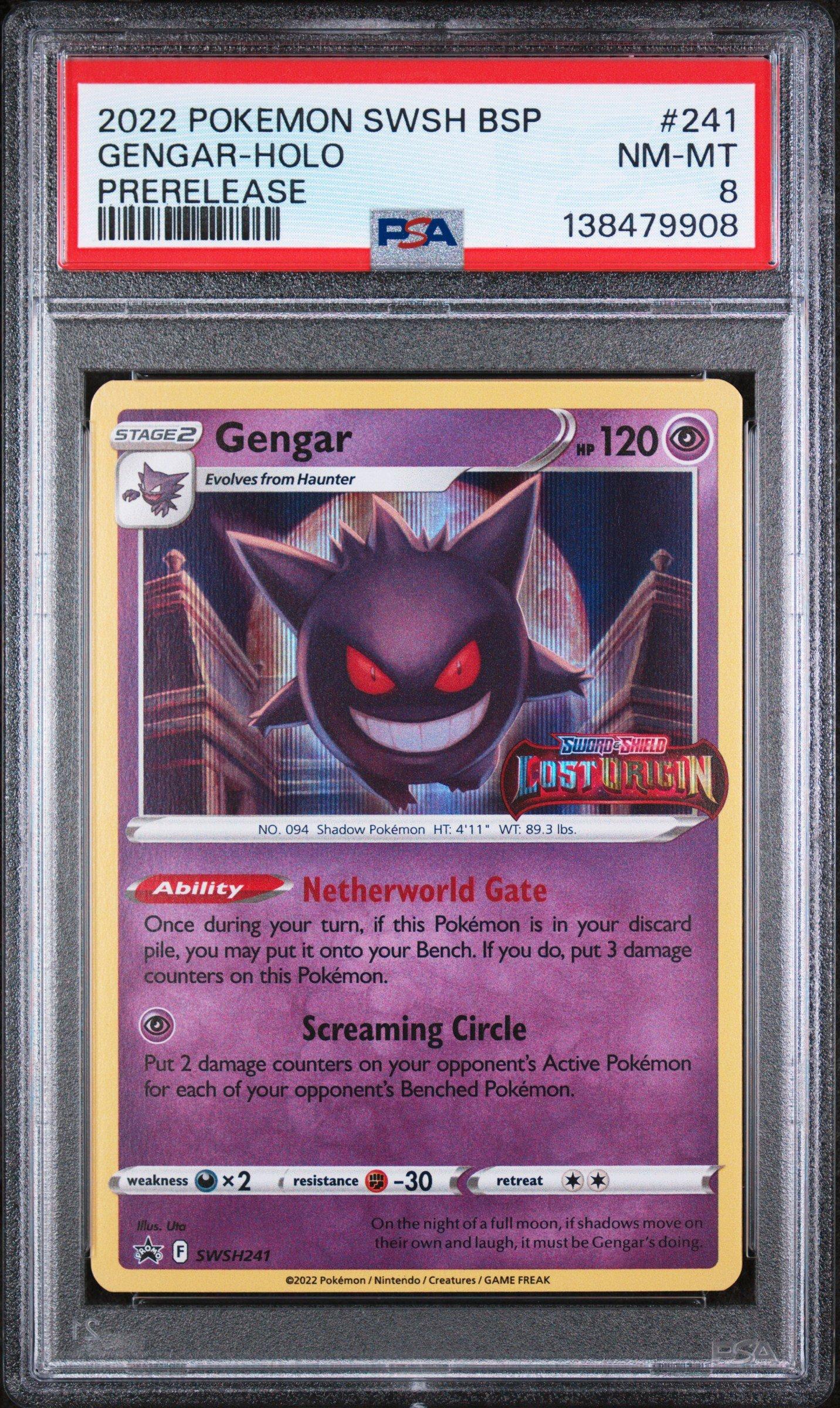 2022 Pokemon Swsh Black Star Promo 241 Gengar-holo Prerelease PSA