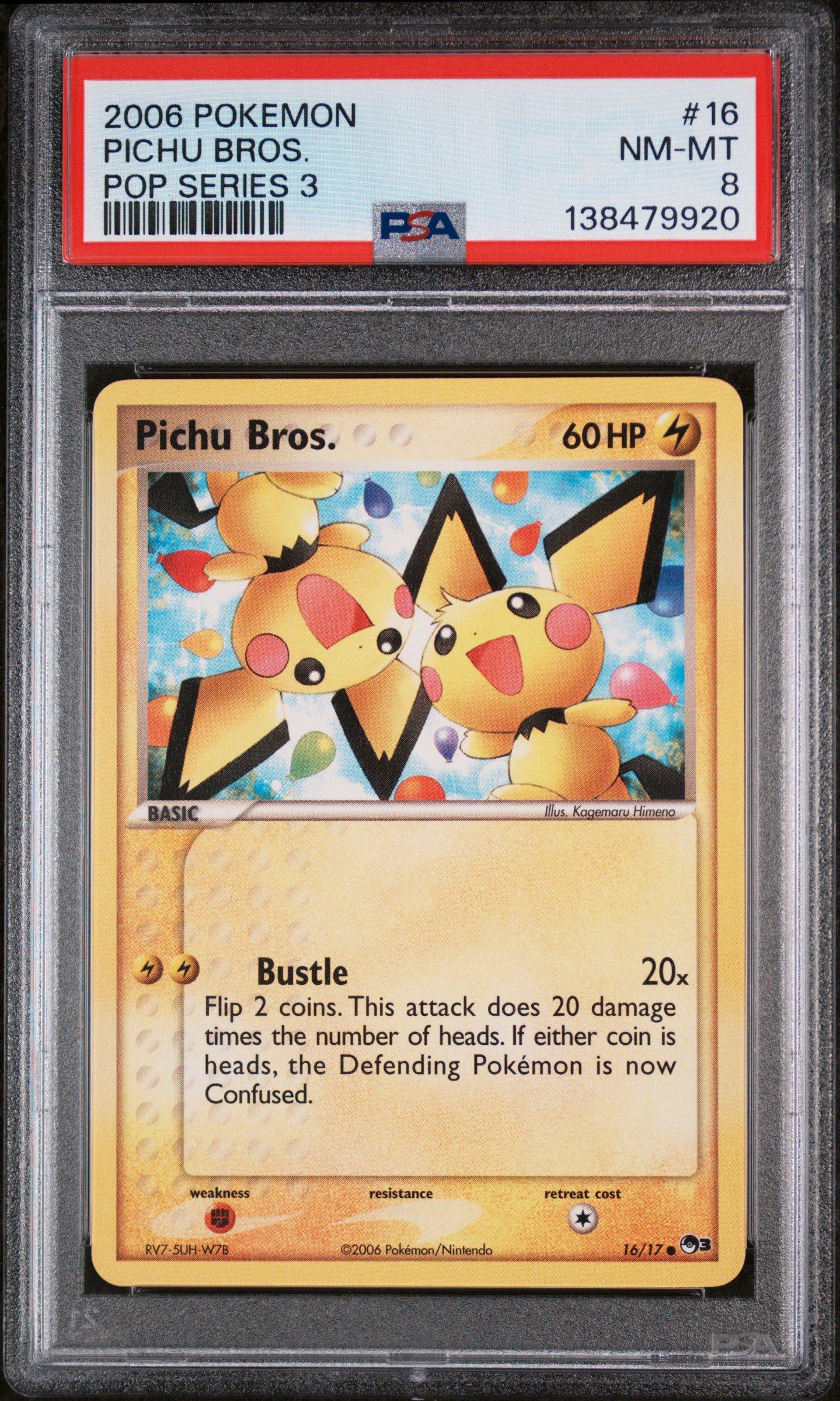 2006 Pokemon Pop Series 3 16 Pichu Bros. PSA 8 Graded Card | GameStop