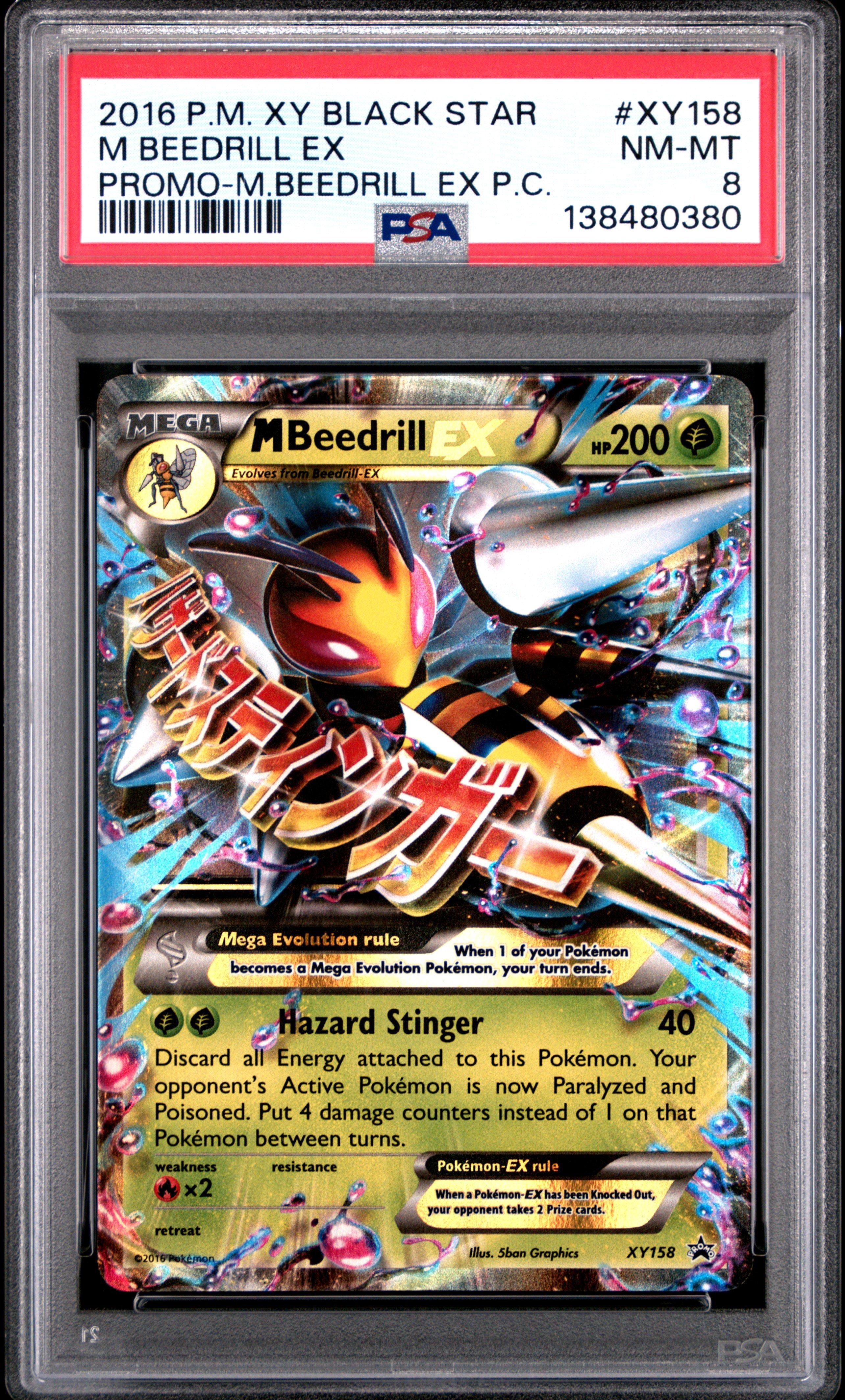 2016 Pokemon Xy Black Star Promo Xy158 M Beedrill Ex Mega Beedrill